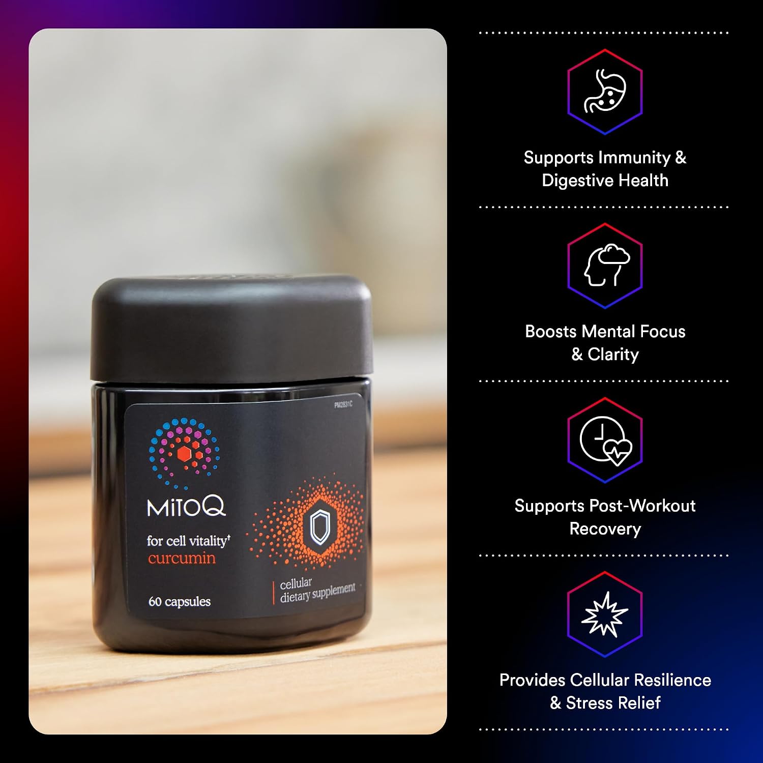 MitoQ Curcumin 미토큐 커큐민 60캡슐 – Longvida 고흡수 커큐민·미토콘드리아 항산화 포뮬러