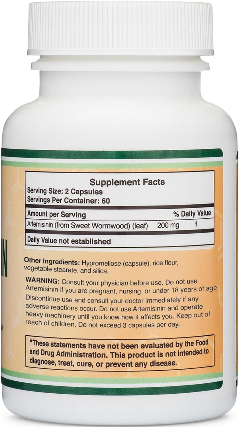 ダブルウッドアルテミシニン（スイートワームウッド）200mg、120カプセル