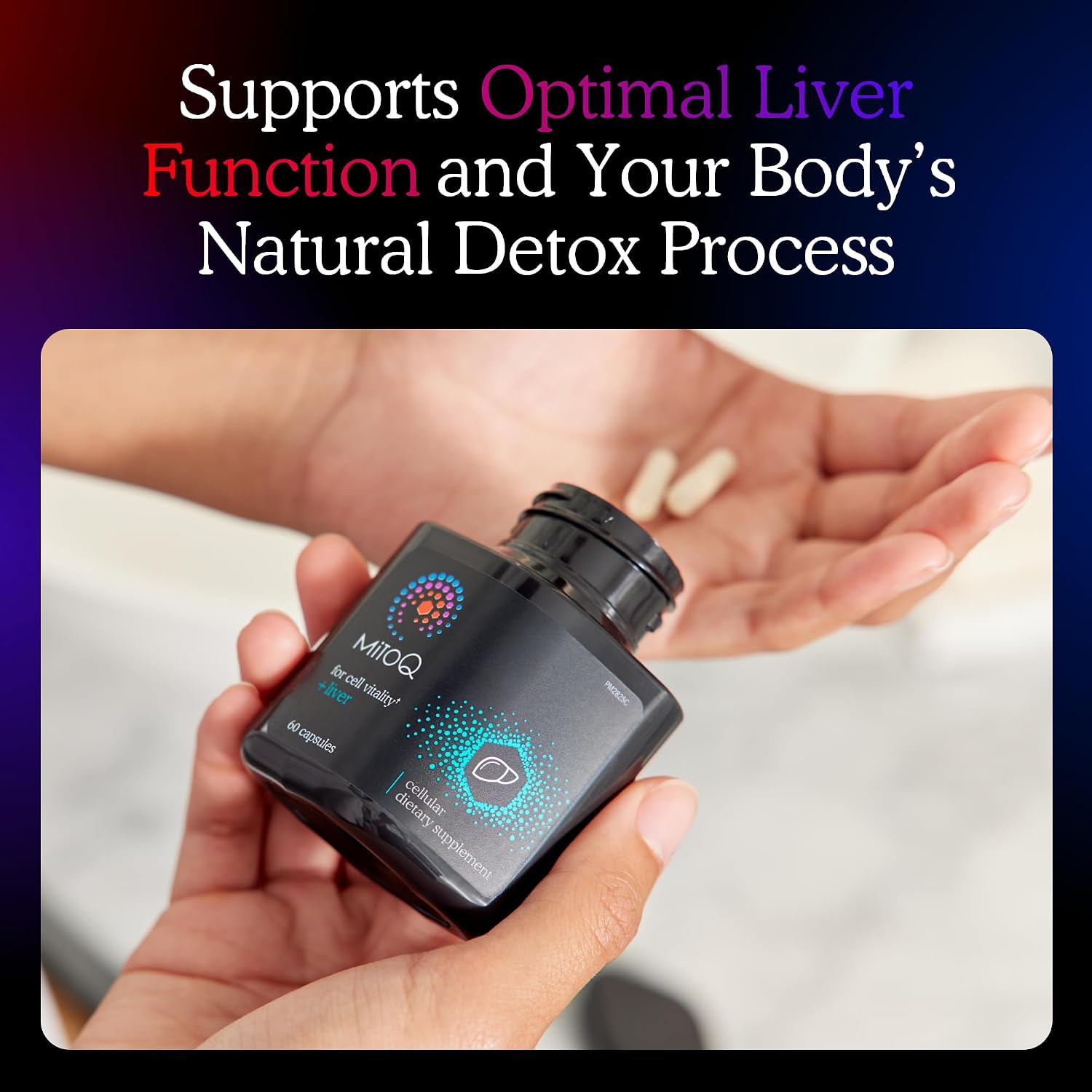 MitoQ +Liver 미토큐 플러스 리버 60캡슐 – 미토퀴놀·Siliphos 밀크시슬·콜린·셀레늄 간 건강 영양제