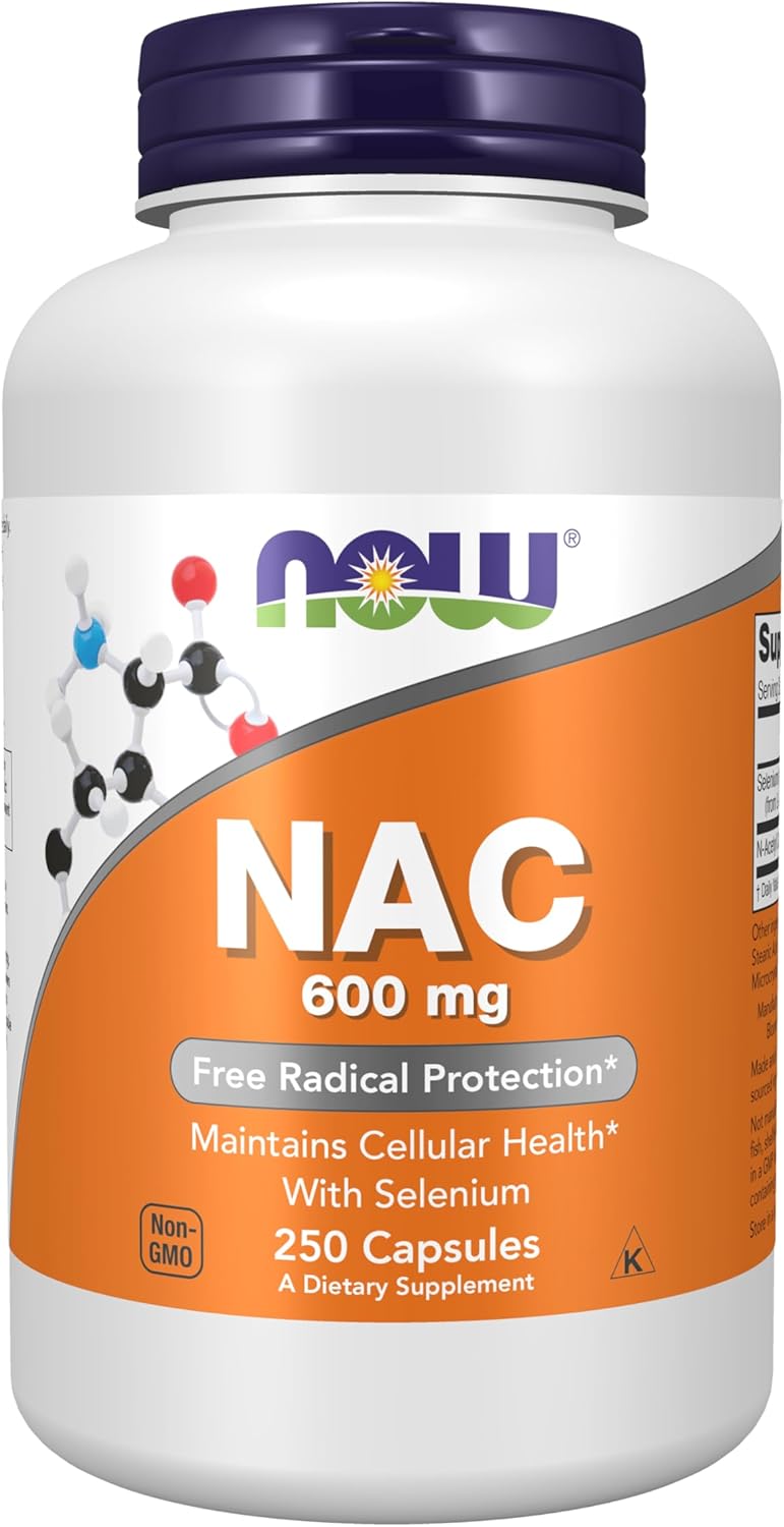 나우푸드 NAC N-아세틸 시스테인 600mg + 셀레늄 – 100캡슐·250캡슐 선택