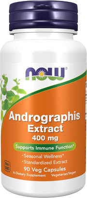 나우푸드 안드로그라피스 추출물 400mg – 90 베지캡슐 – 안드로그라폴라이드 10% 표준화 천심련 추출물로 계절 면역 관리를 고려한 캡슐 제품