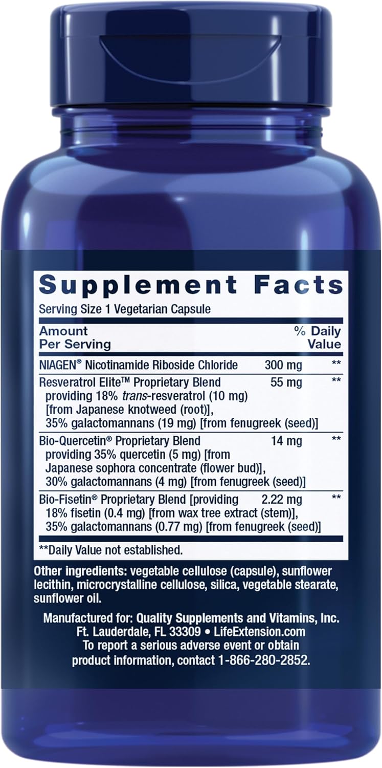 라이프익스텐션 NAD+ 셀 리제너레이터 300mg 30 베지캡슐 추가 제품 이미지 1
