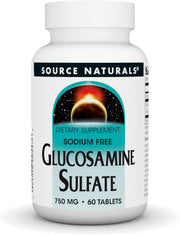소스 내추럴스 글루코사민 설페이트 750mg 소디움 프리 관절 연골 결합조직 건강 지원 영양제 제품 이미지