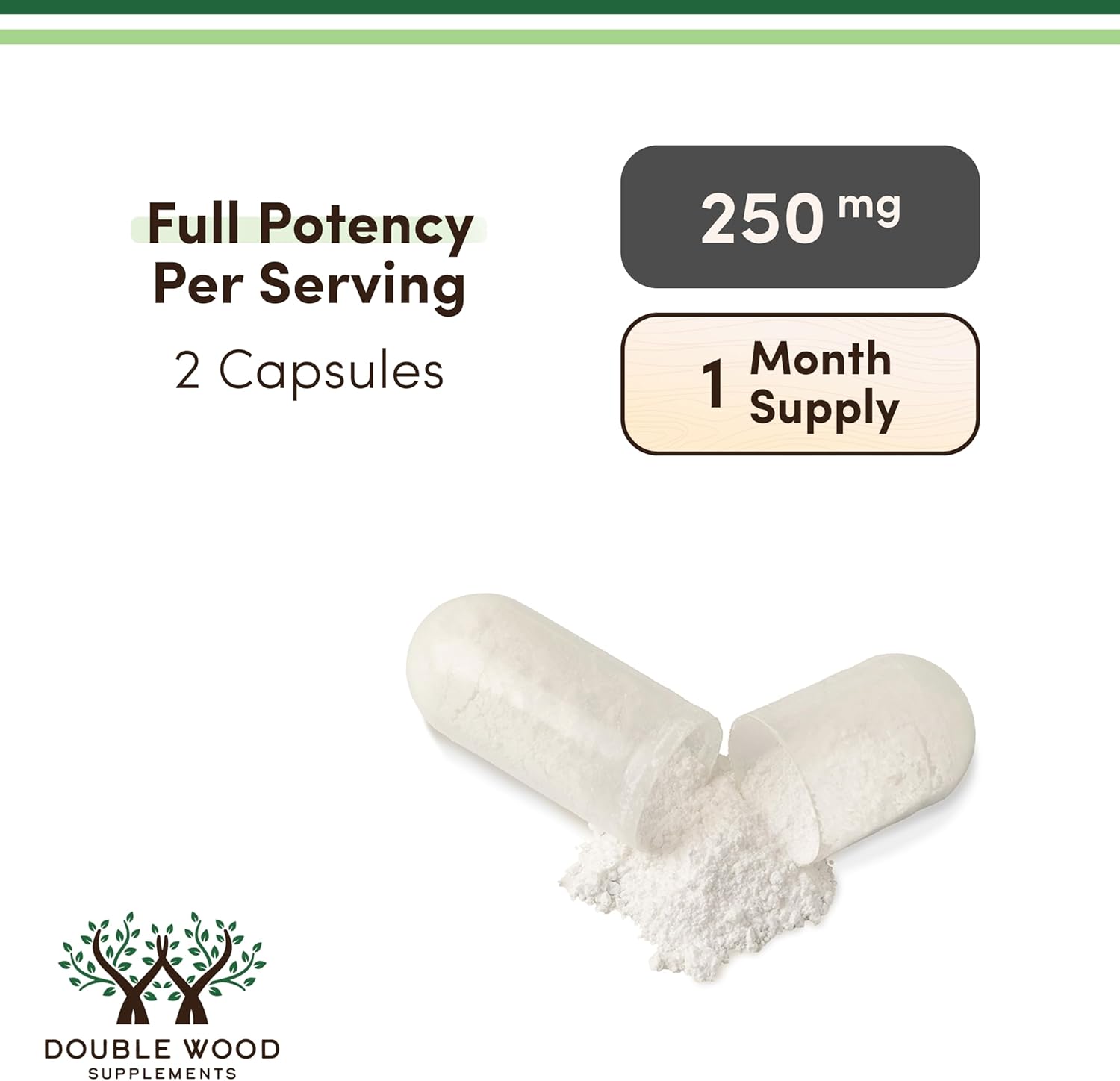 ダブルウッドサプリメント NMN（ニコチンアミドモノヌクレオチド）250mg、60カプセル