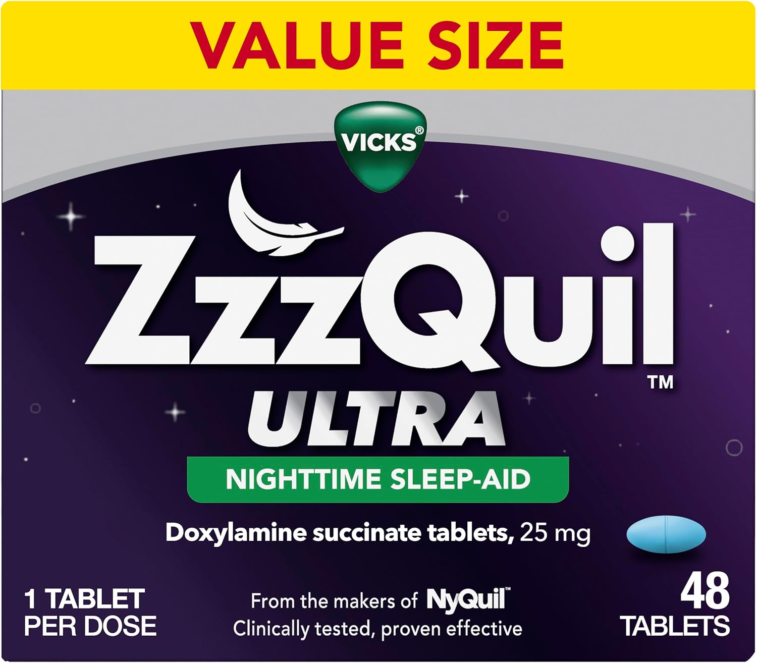 ZzzQuil 지퀼 울트라 수면유도제 48정｜독실아민 25mg
