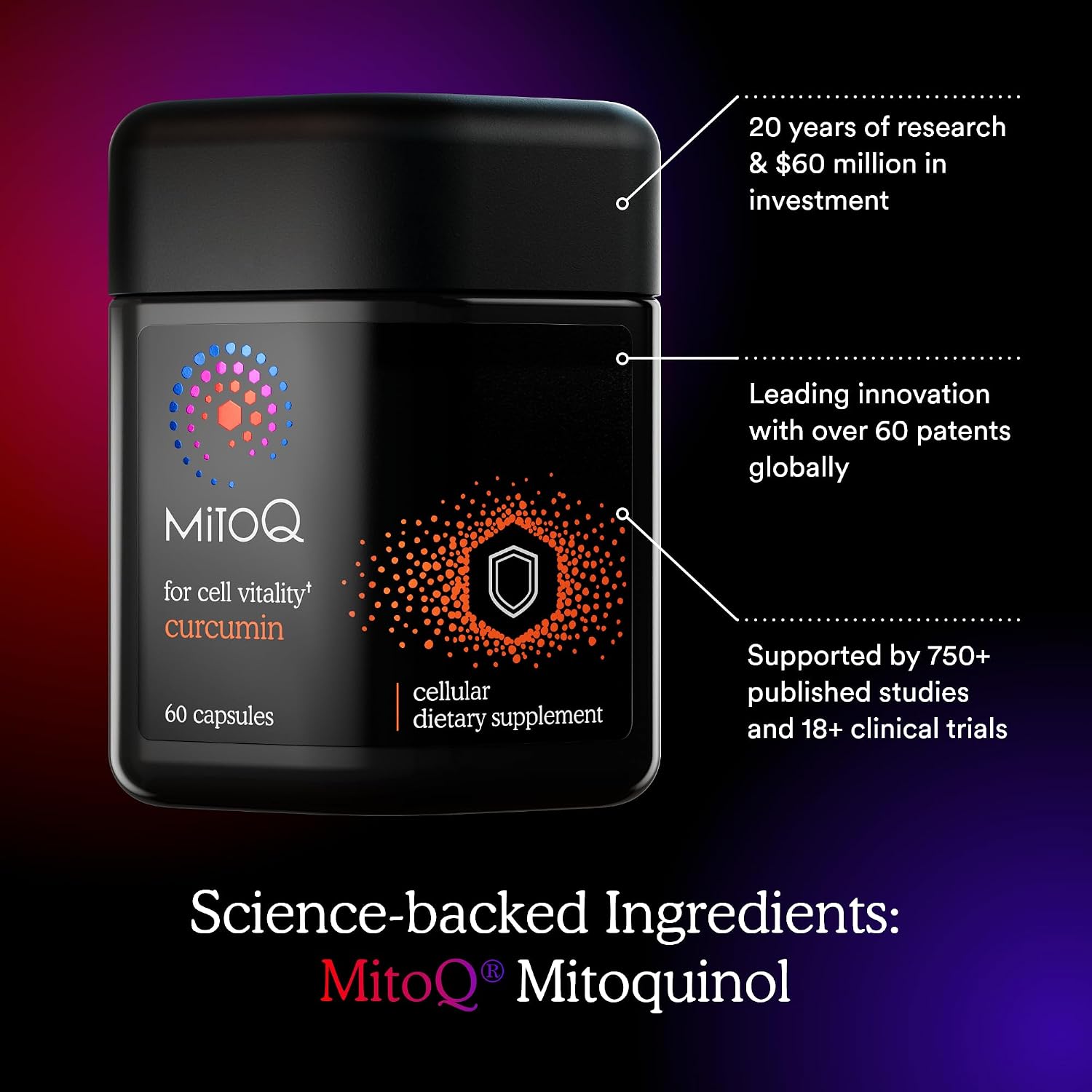 MitoQ Curcumin 미토큐 커큐민 60캡슐 – Longvida 고흡수 커큐민·미토콘드리아 항산화 포뮬러