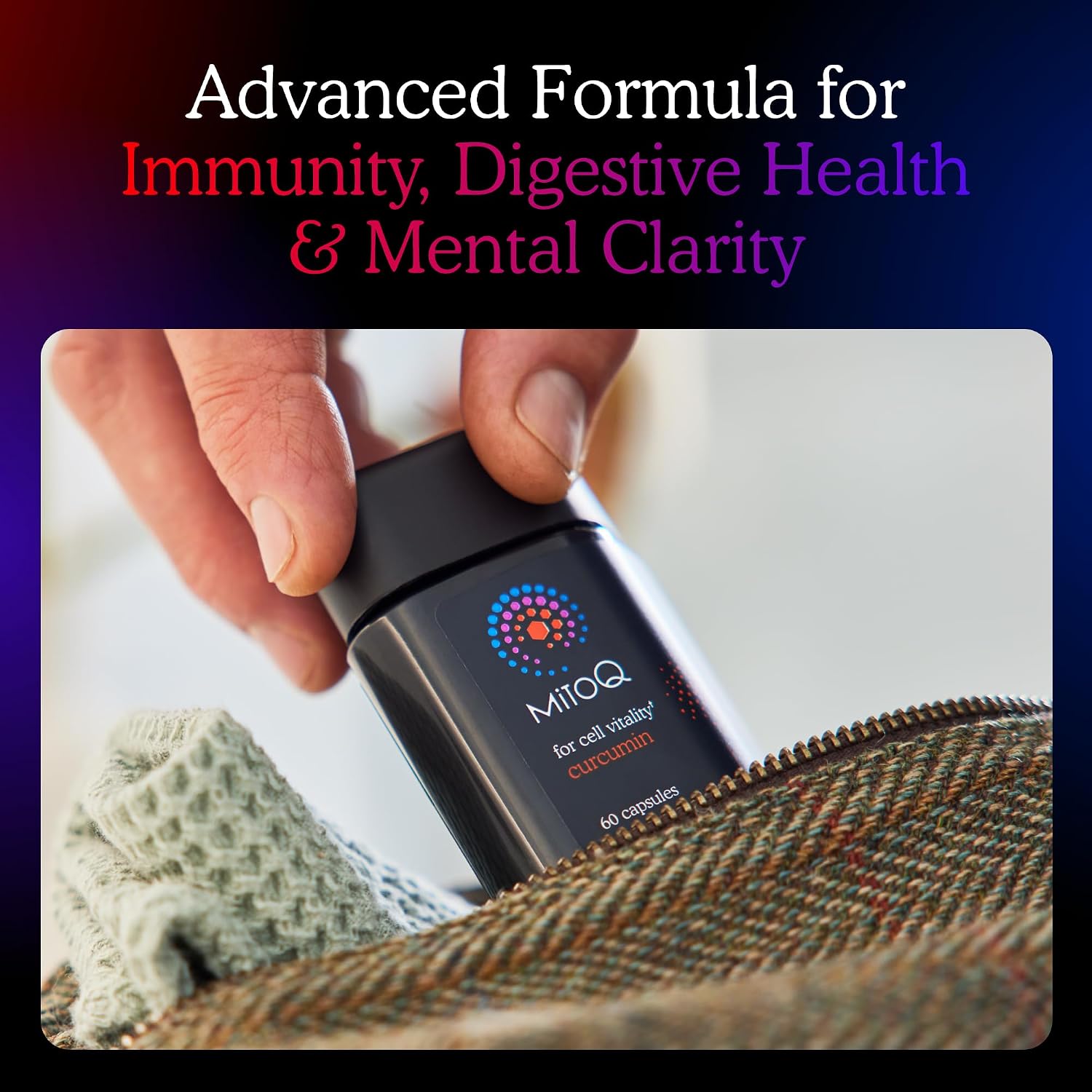 MitoQ Curcumin 미토큐 커큐민 60캡슐 – Longvida 고흡수 커큐민·미토콘드리아 항산화 포뮬러