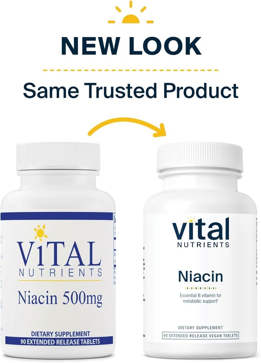 바이탈 뉴트리언스 나이아신 500mg – 90정 – 혈액순환이 신경 쓰이거나 에너지 대사·지질 대사 조절이 필요한 경우 선택되는 고함량 비타민 B3