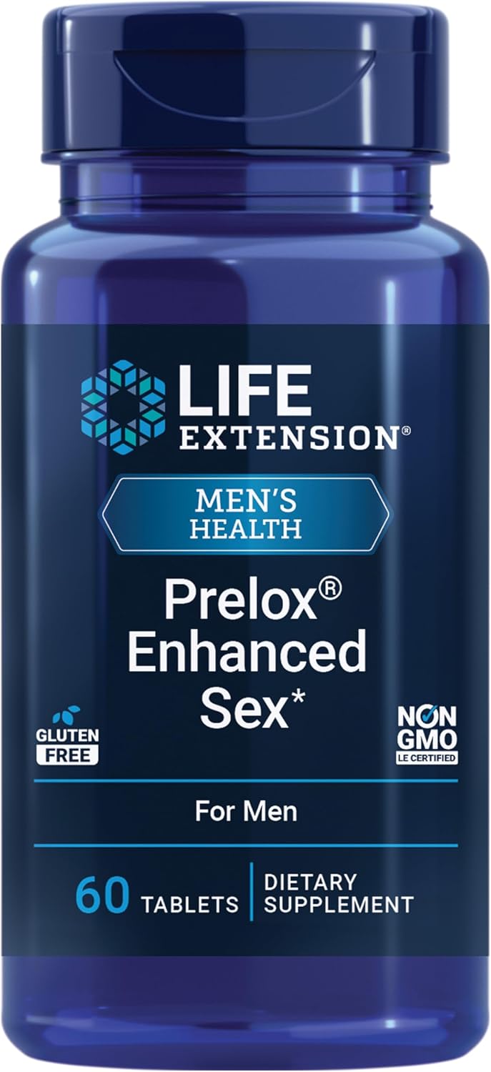 Life Extension Prelox Enhanced 60정 남성 혈류 L-아르기닌 피크노제놀 영양제