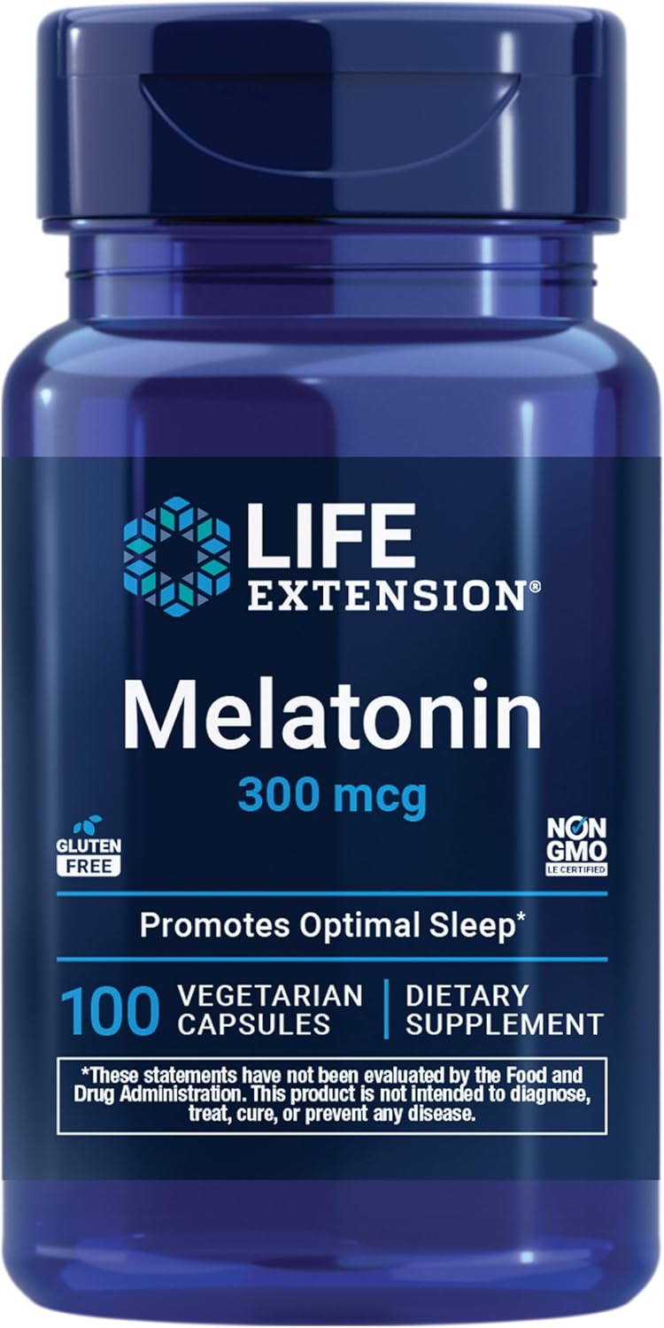 라이프익스텐션 멜라토닌 300mcg 100캡슐 제품 정면