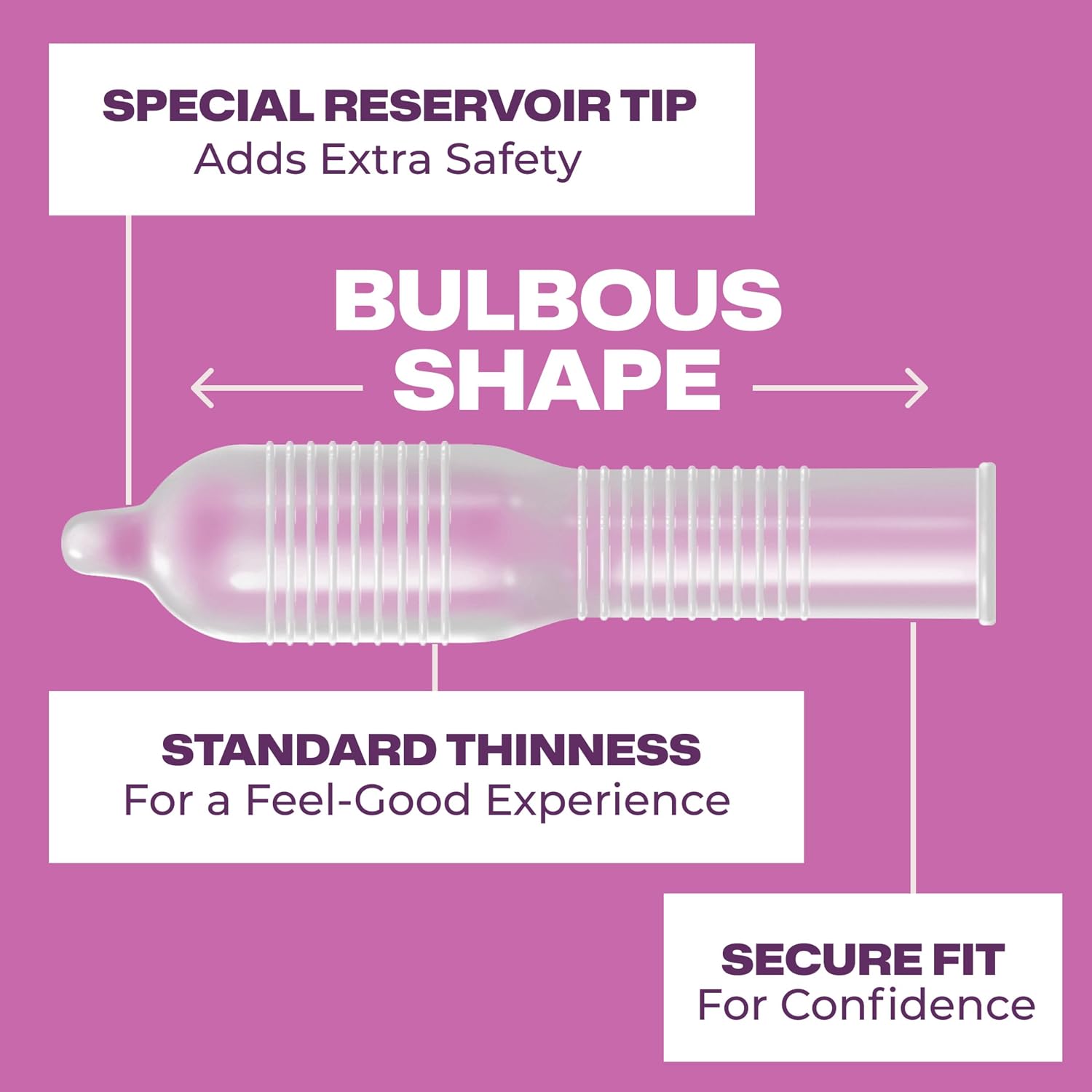트로잔 Her Pleasure 여성 자극 돌기 콘돔 – 깊은 리브 · 굴곡형 디자인 · 부드러운 윤활 코팅, 12개입