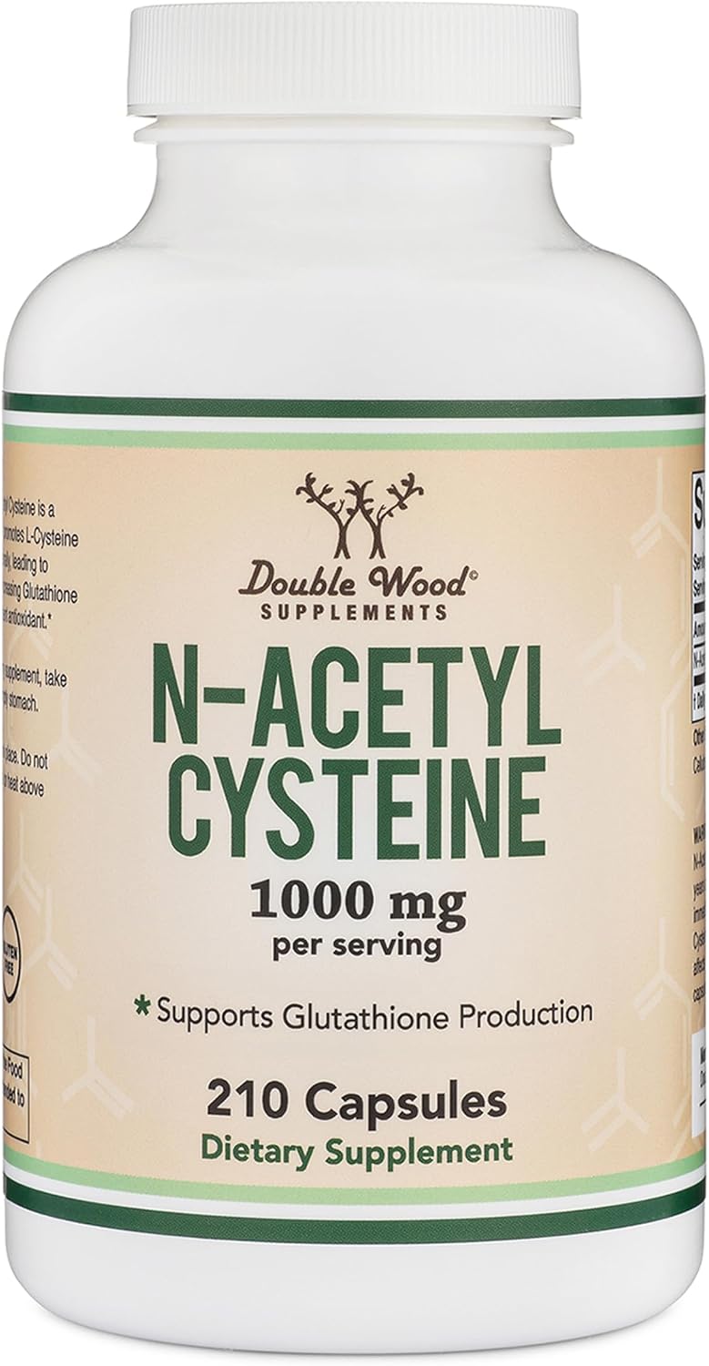 더블우드 NAC 1000mg 210캡슐 99% 이상 고순도 글루타치온 항산화 영양제