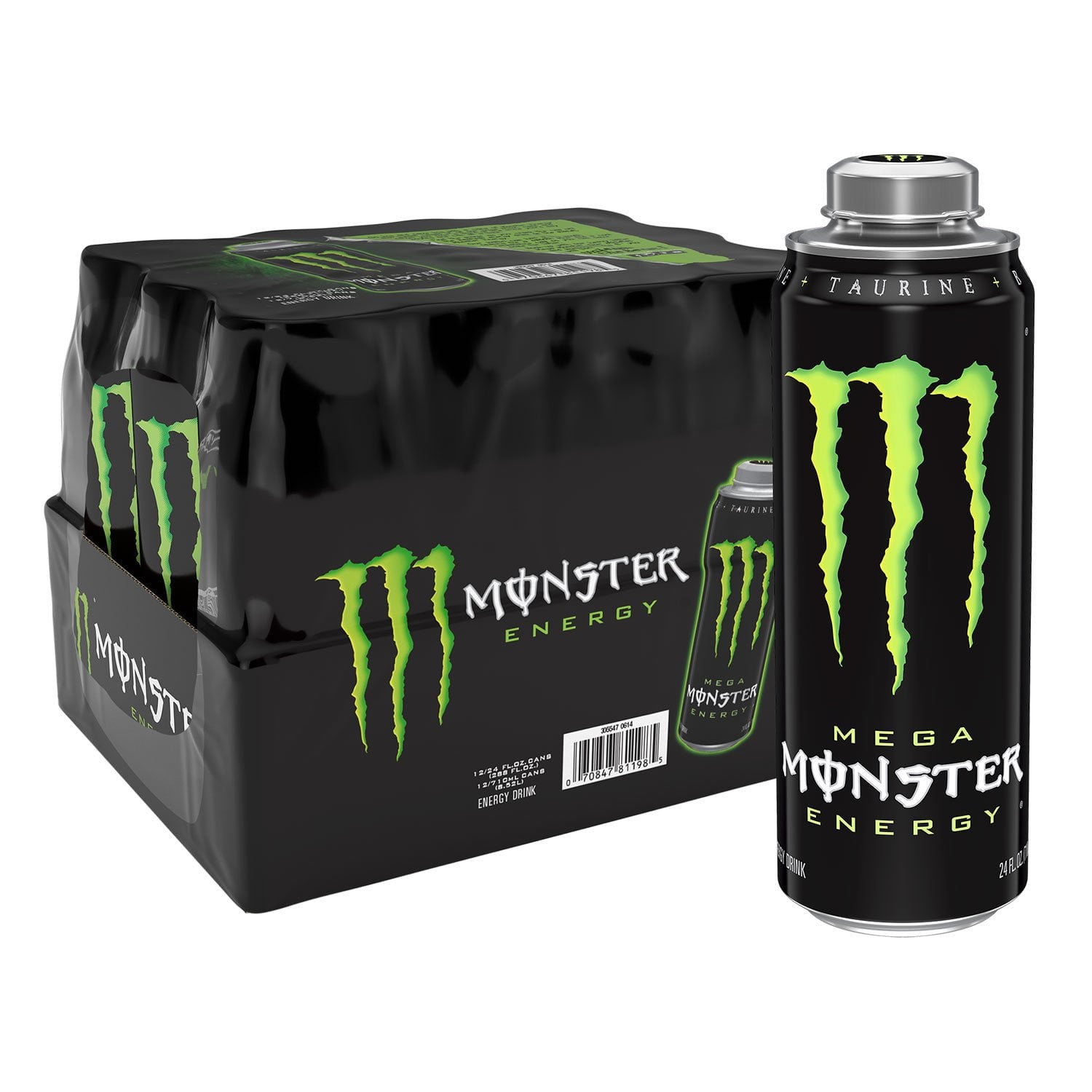 몬스터 에너지 메가 캔 오리지널 24 fl. oz × 12 – 초대형 에너지