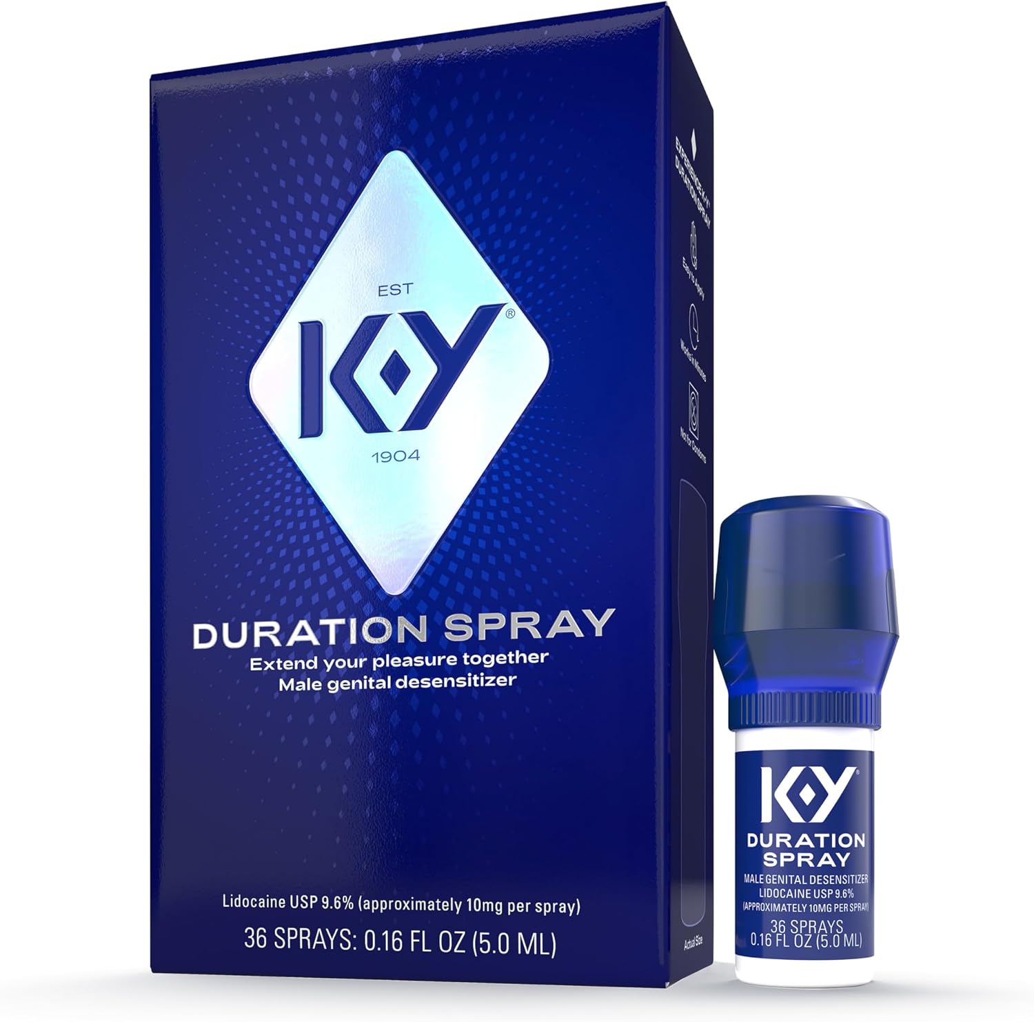 K-Y 듀레이션 남성 사정지연 스프레이 리도카인 9.6% 민감도 지속력 컨트롤 36회 분사 5ml