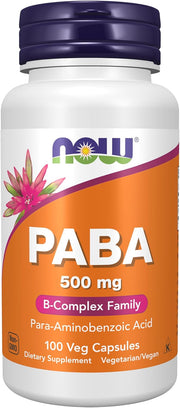 나우푸드 PABA 500mg 100캡슐 새치 흰머리 모발 영양 서포트