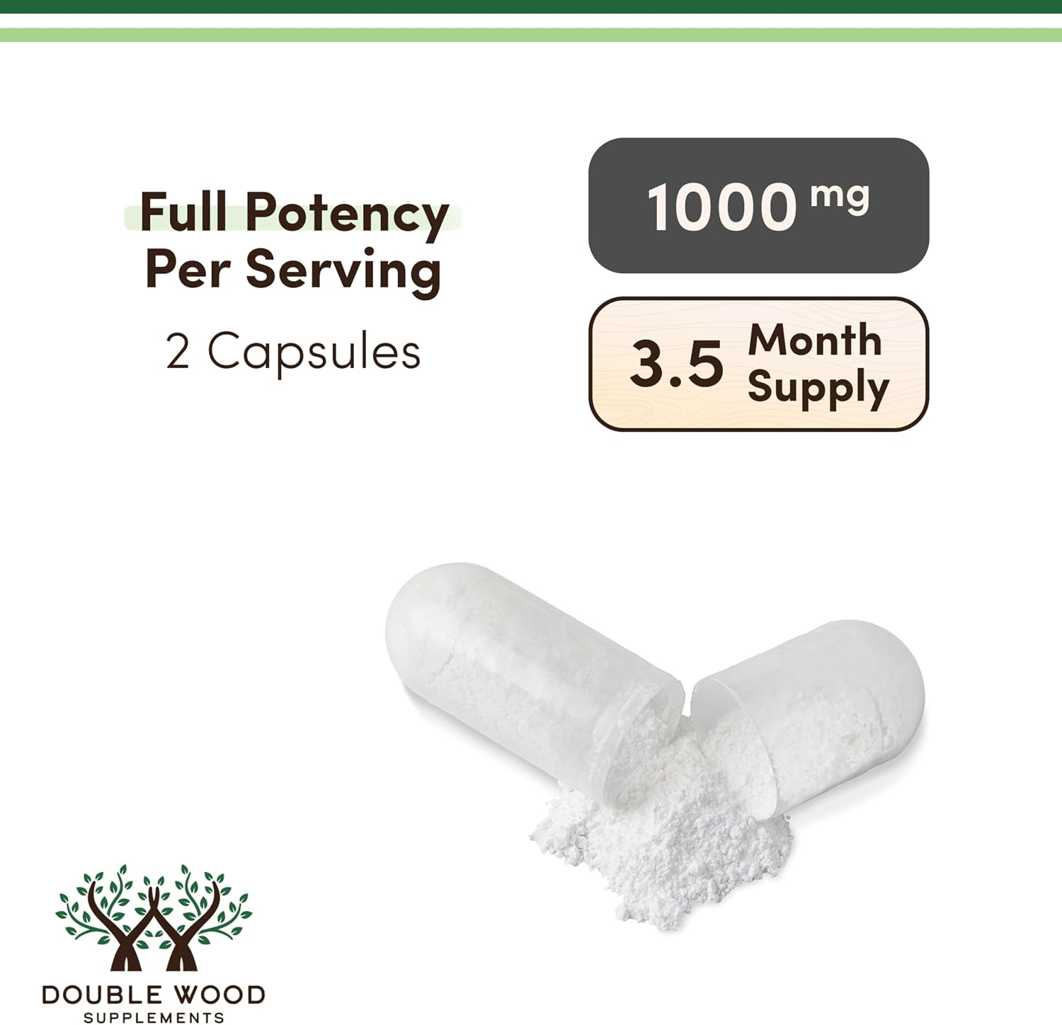 더블우드 NAC 1,000mg 210캡슐 – 99% 이상 고순도 · 글루타치온 항산화 관리