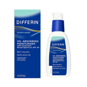 ディフェリン オイル吸収保湿剤（SPF 30）、ディフェリンジェルのメーカーによる顔用日焼け止め、ニキビができやすい敏感肌のための優しいスキンケア、4オンス（パッケージは異なる場合があります） 