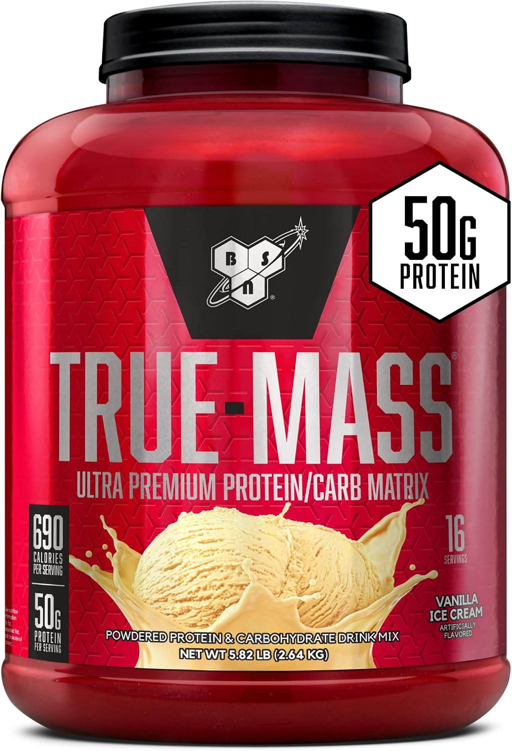 BSN 트루매스 초콜릿 밀크셰이크 웨이트 게이너 프로틴 파우더 2.64kg 16회분