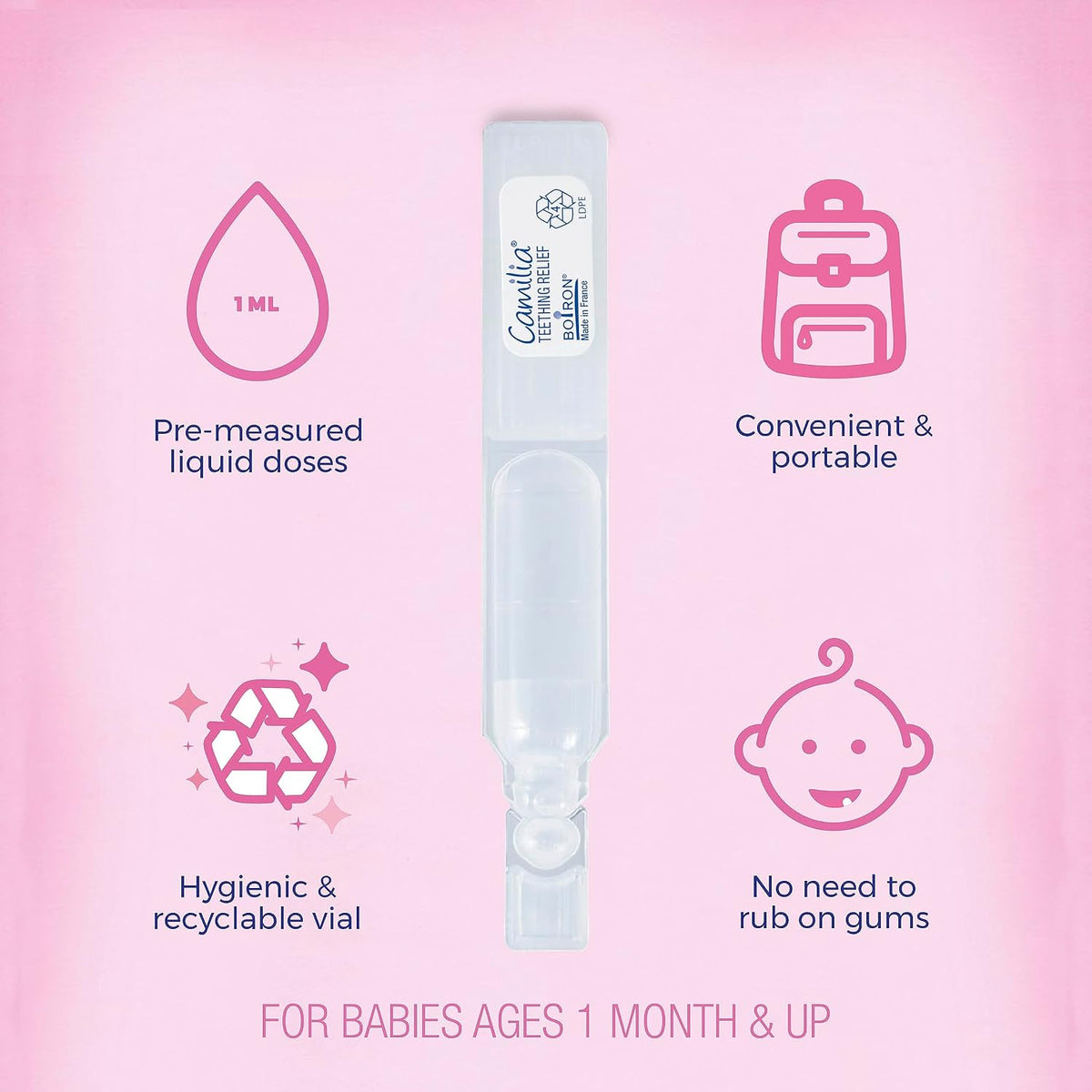 보이론 카밀리아 티딩 드롭스 30회분 – 아기 이앓이 잇몸 진정 액상 (Boiron Camilia Teething Drops)