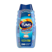 TUMS スムージー チュアブル エクストラストレングス制酸錠、フルーツ詰め合わせ、250 錠。