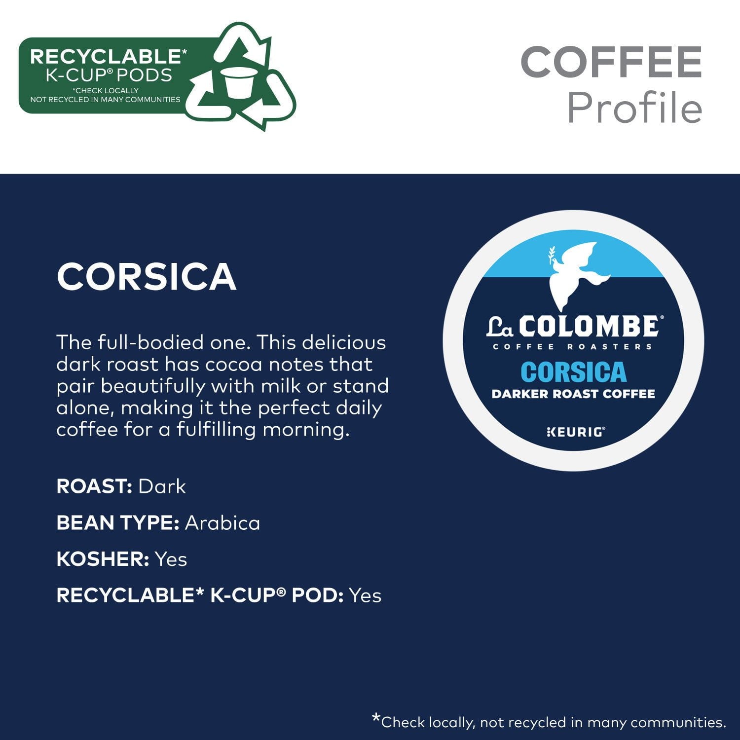 La Colombe Coffee Roasters ミディアムダークローストコーヒーポッド、バラエティパック、50 個入り。