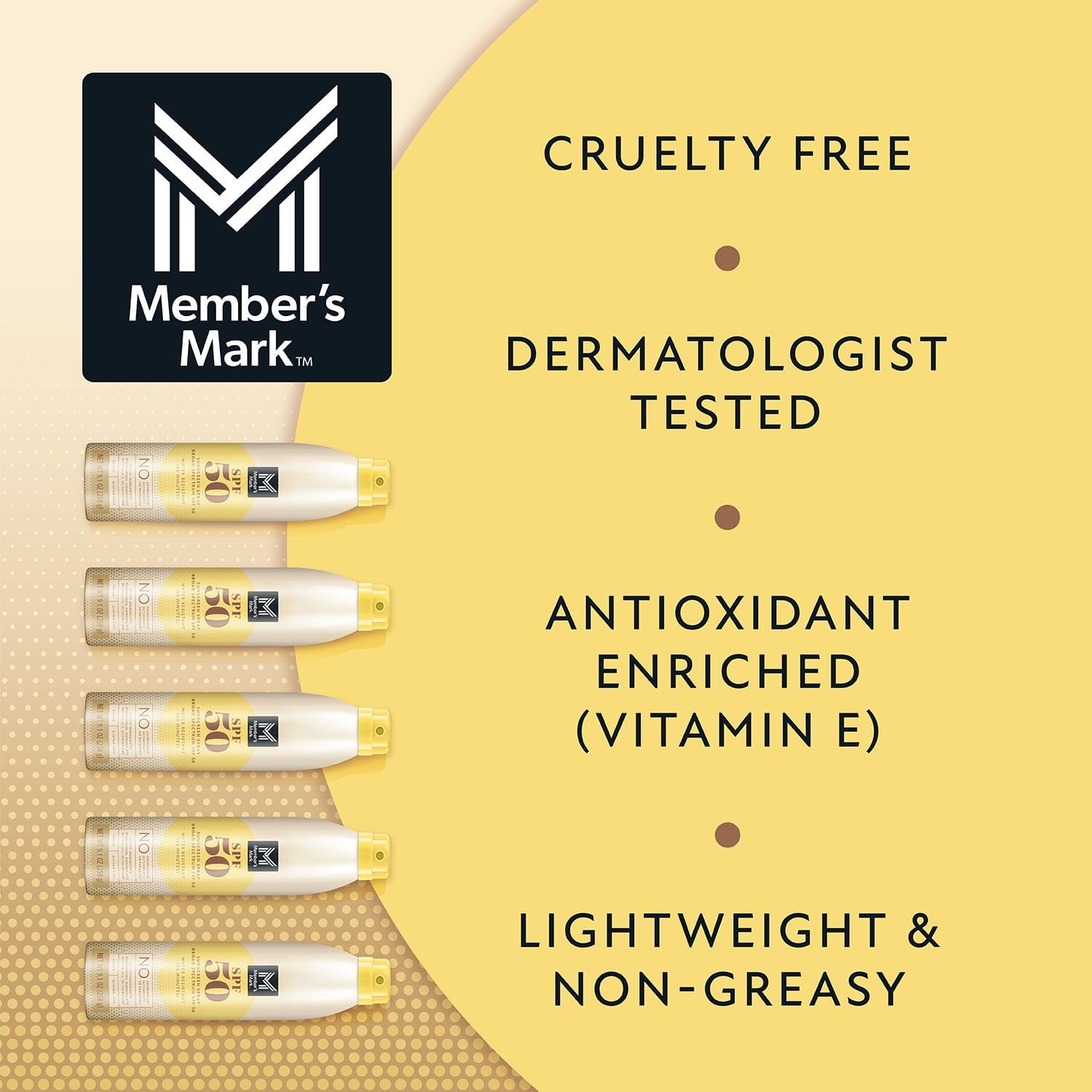 멤버스마크 선스크린 스프레이 SPF50 9.1 oz × 3 – 자외선 차단