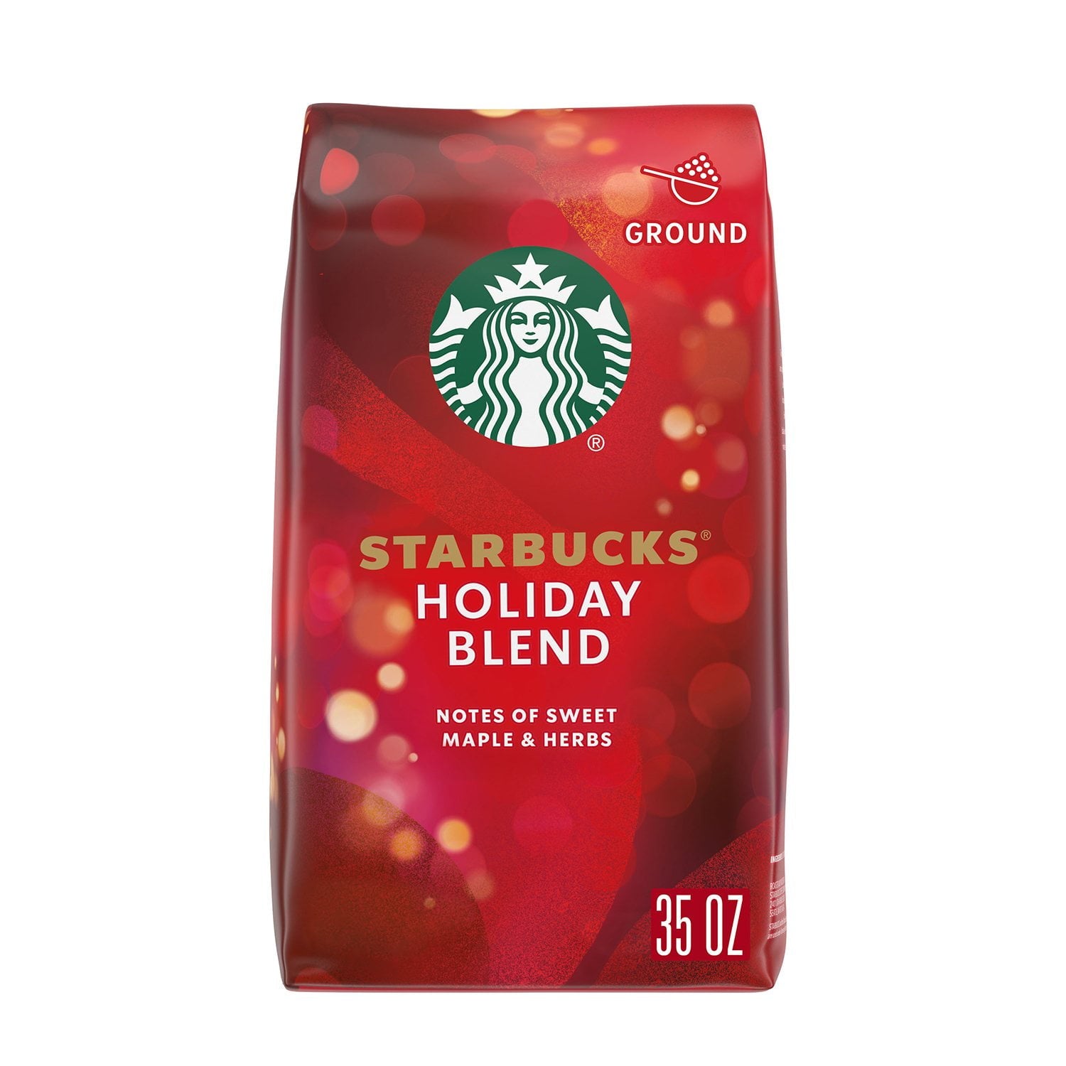スターバックス ミディアムロースト グラウンドコーヒー、ホリデーブレンド、35 オンス。