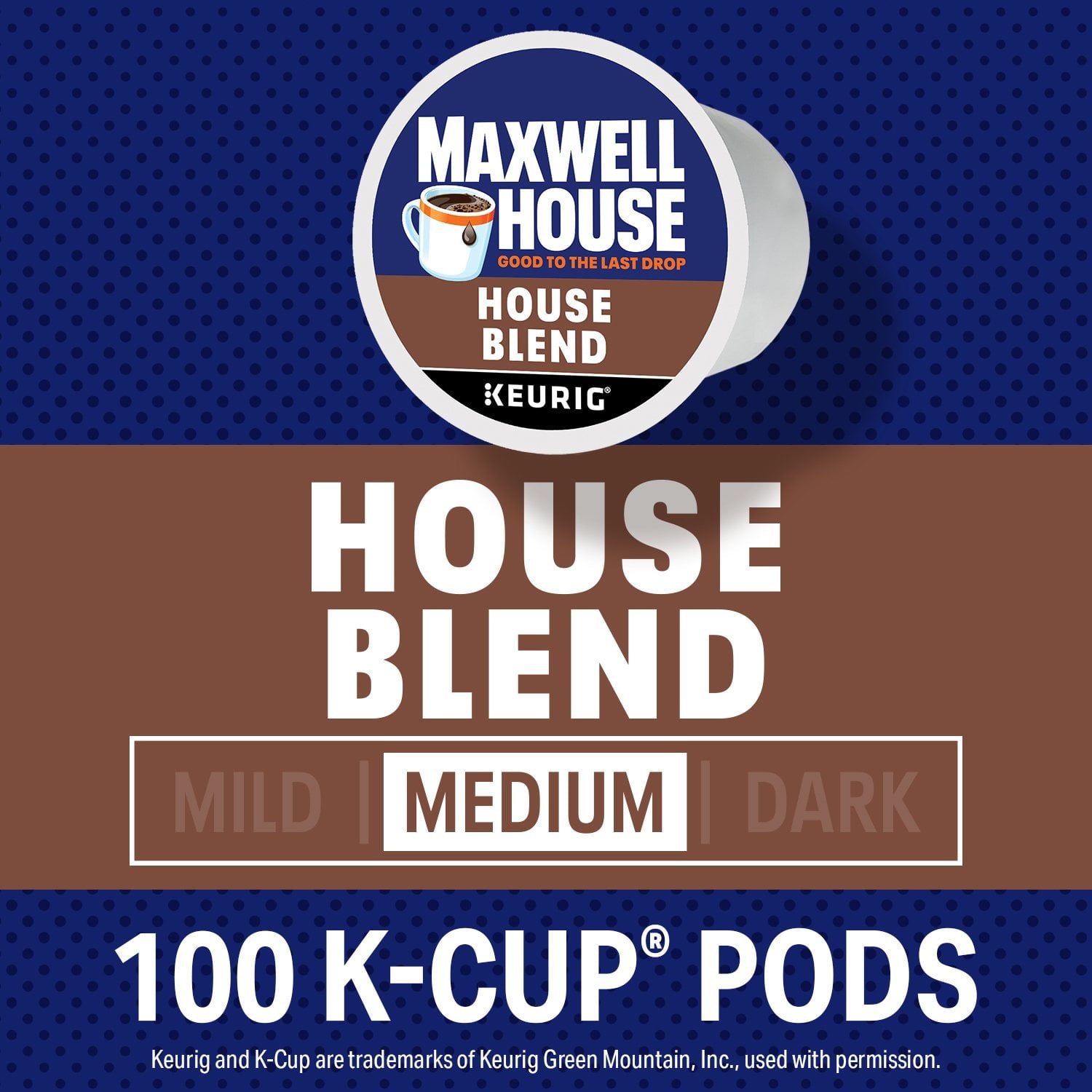 Maxwell House ハウスブレンド ミディアム K-Cup コーヒーポッド 100 個入り。