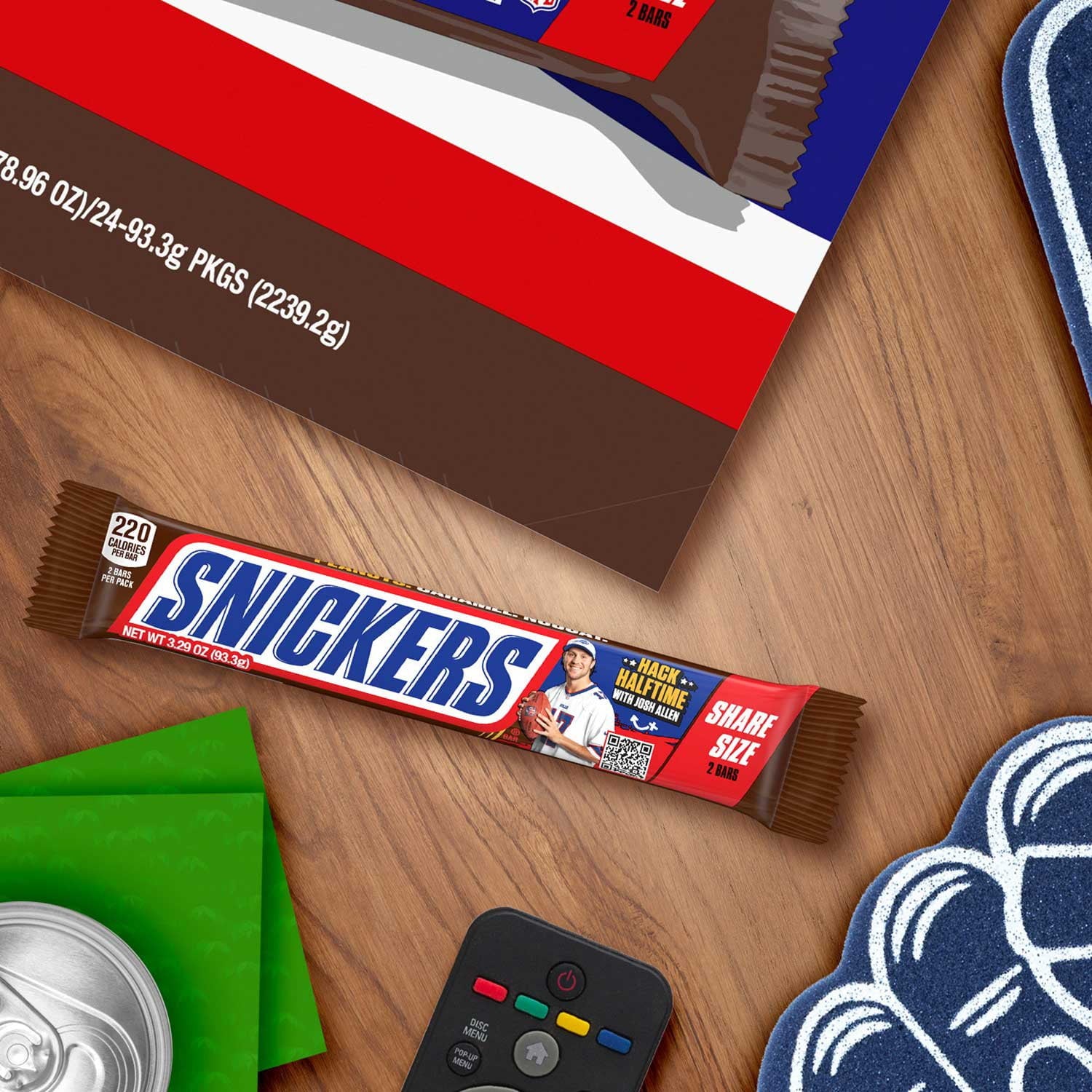 スニッカーズ ミルクチョコレートキャンディーバー、シェアサイズ、3.29 オンス、24 個入り。
