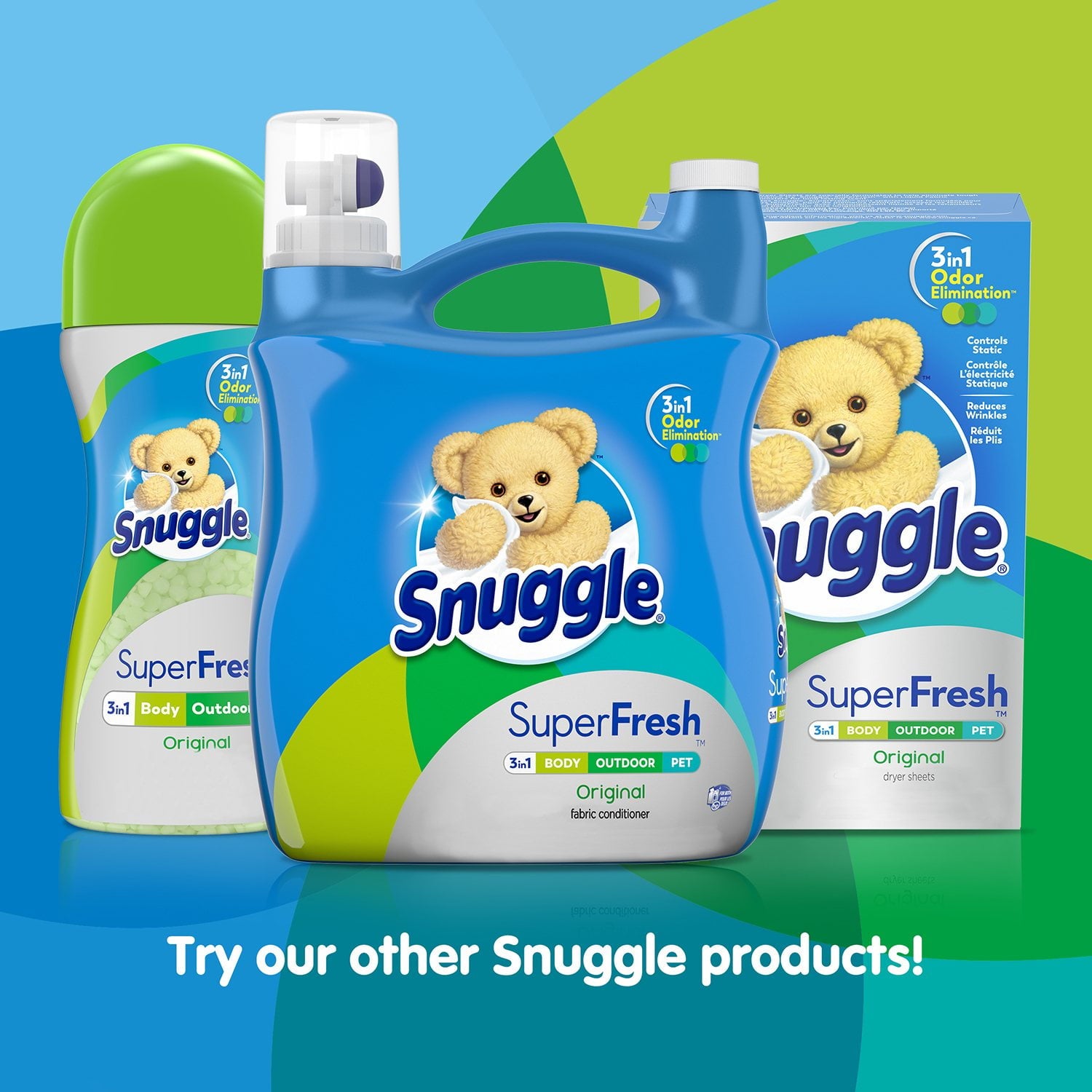 Snuggle SuperFresh 液体柔軟剤、オリジナル、155 回分、164 液量オンス。
