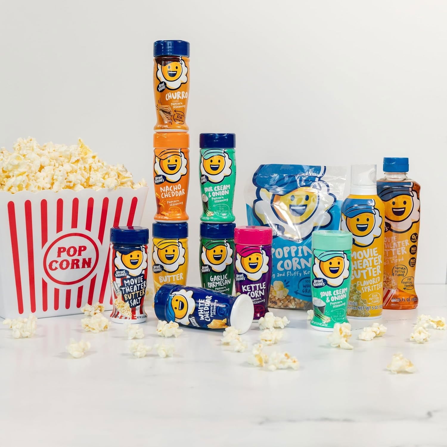 カーネルシーズンズ フレーバーポップコーンシーズニング、映画館バターソルト、11.75 オンス。