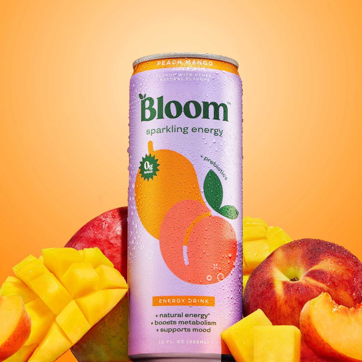블룸 스파클링 에너지 12 fl. oz × 18 – 식물성 에너지 음료