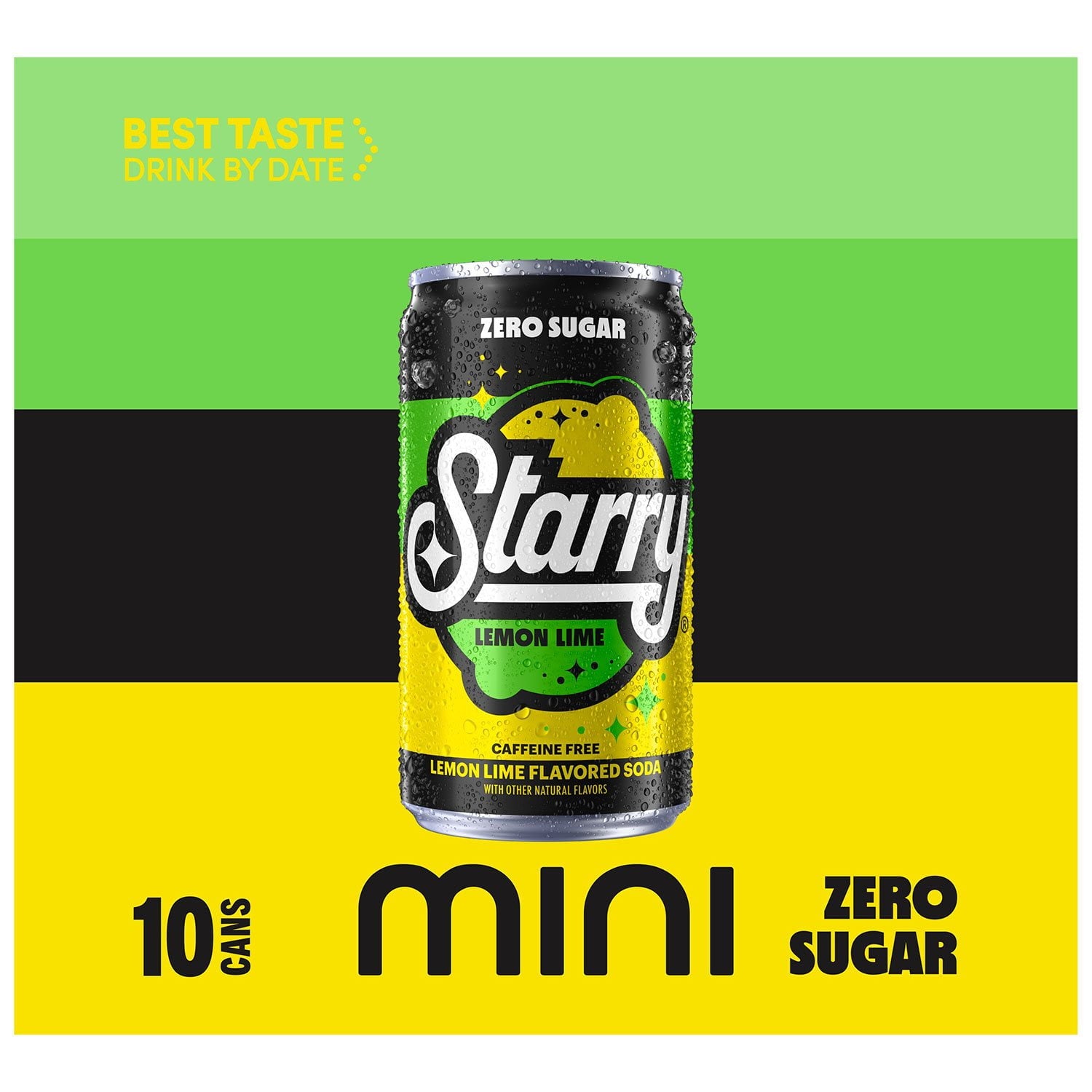 스타리 제로 슈거 레몬 라임 소다 미니캔, 7.5fl oz, 30팩