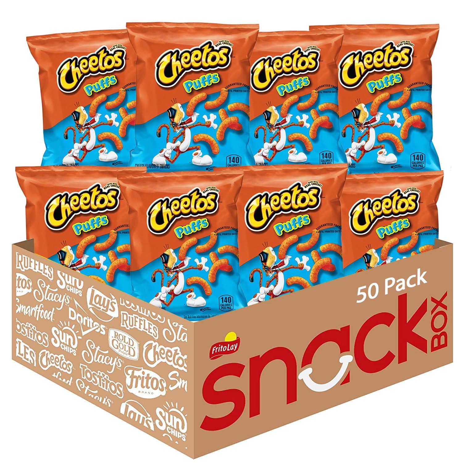 치토스 퍼프 치즈 스낵 0.875oz × 50팩
