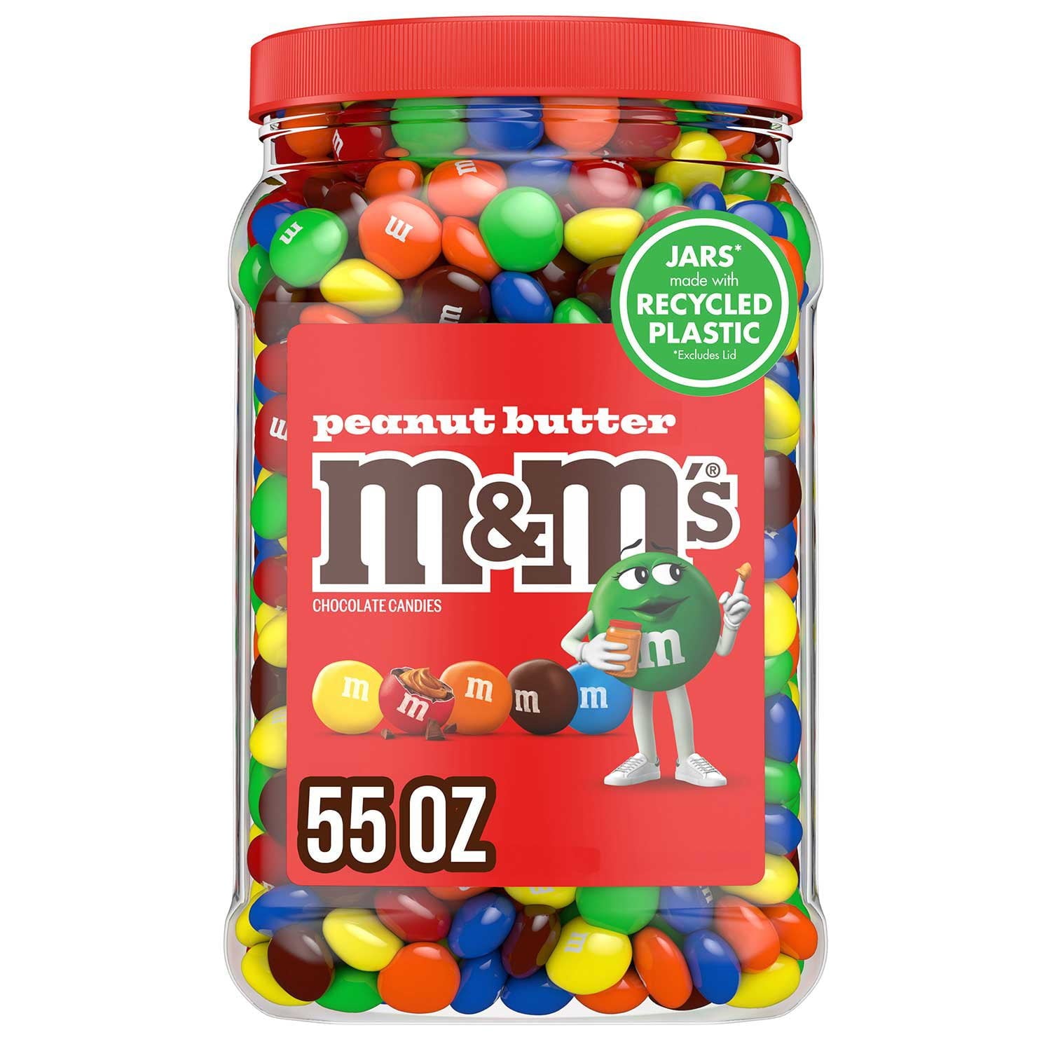엠앤엠 피넛버터 밀크 초콜릿 캔디 55oz — 고소한 피넛버터 코팅 초콜릿