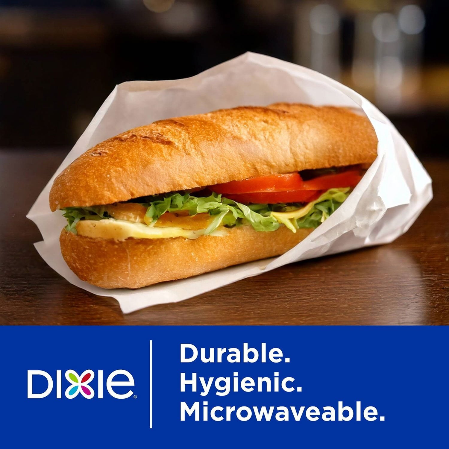 Dixie 厚手ドライワックスデリペーパー 12 インチ x 10.75 インチ、500 枚入り。