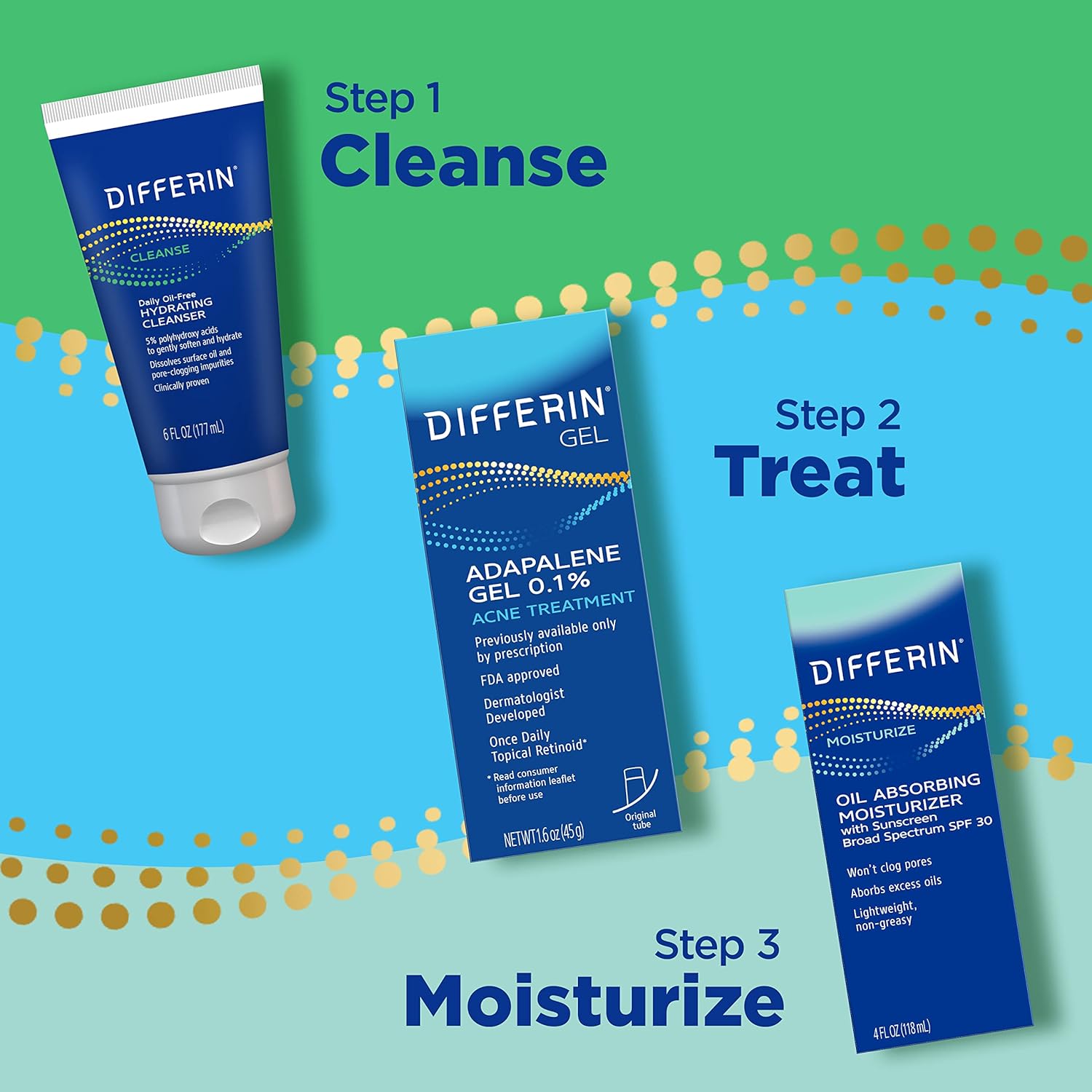 ディフェリン オイル吸収保湿剤（SPF 30）、ディフェリンジェルのメーカーによる顔用日焼け止め、ニキビができやすい敏感肌のための優しいスキンケア、4オンス（パッケージは異なる場合があります） 