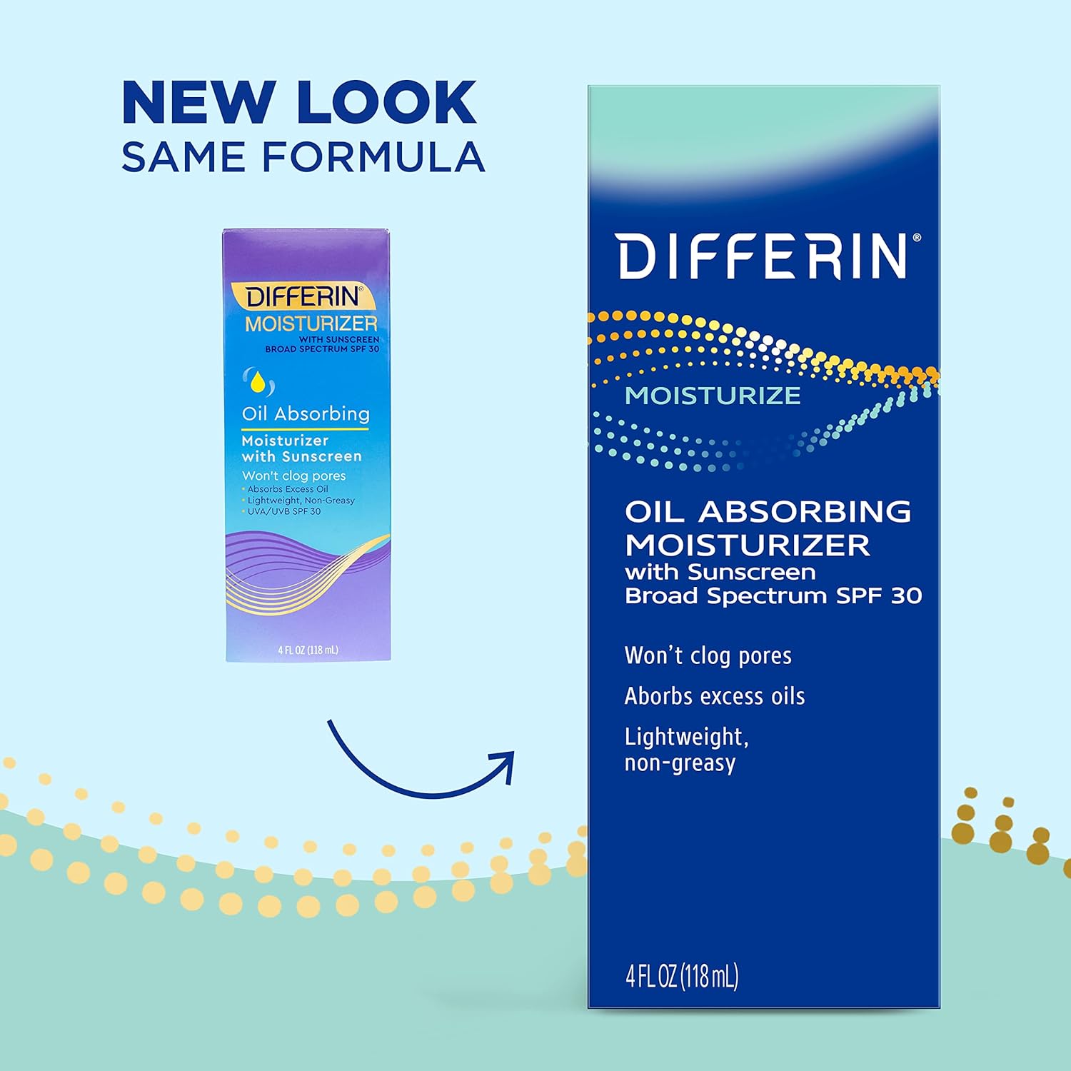 ディフェリン オイル吸収保湿剤（SPF 30）、ディフェリンジェルのメーカーによる顔用日焼け止め、ニキビができやすい敏感肌のための優しいスキンケア、4オンス（パッケージは異なる場合があります） 