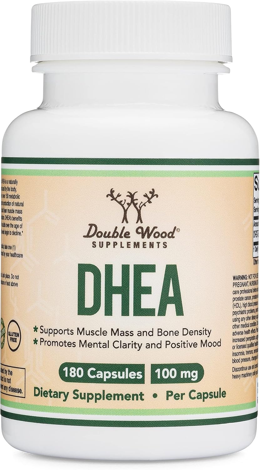 ダブルウッド DHEA 100mg – 180カプセル ホルモンバランスと健康的な老化