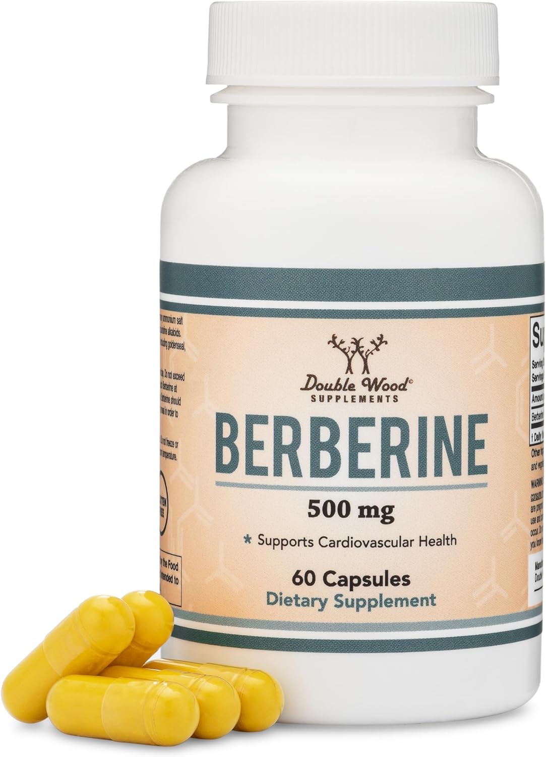 ダブルウッド ベルベリン 500mg 60錠 AMPKアクティベーター - 心臓血管の健康のためのベルベリンHCL 