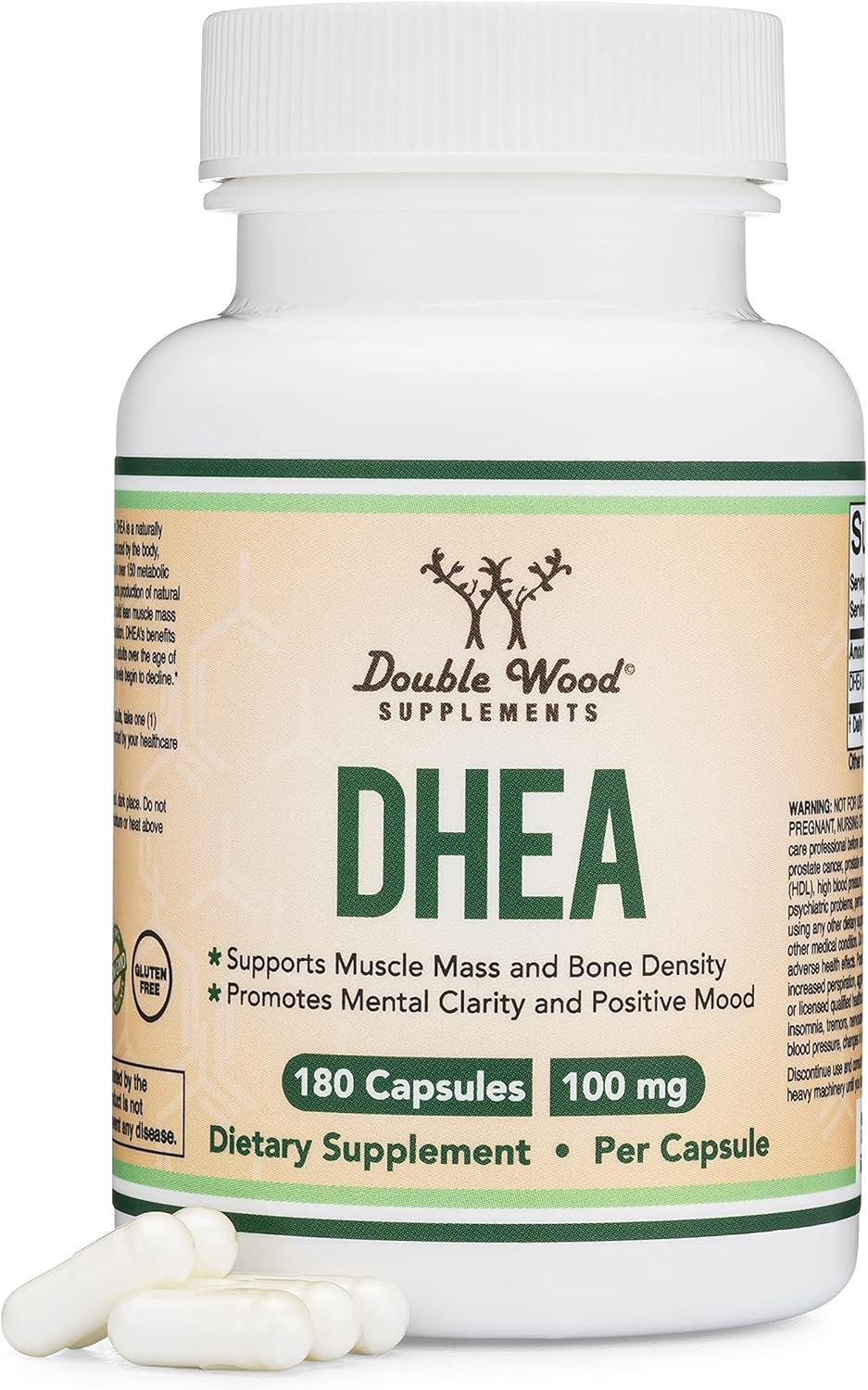 더블우드 DHEA 100mg 180캡슐 – 고함량 6개월분 · 건강한 에이징 관리