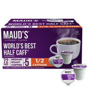 モードのハーフカフェミディアムローストコーヒーポッド、72 個入り。