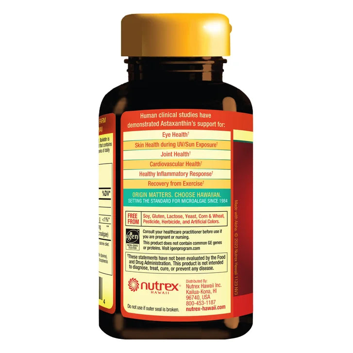 バイオアスティン ハワイアンアスタキサンチン 12 mg、ソフトジェル 120 錠