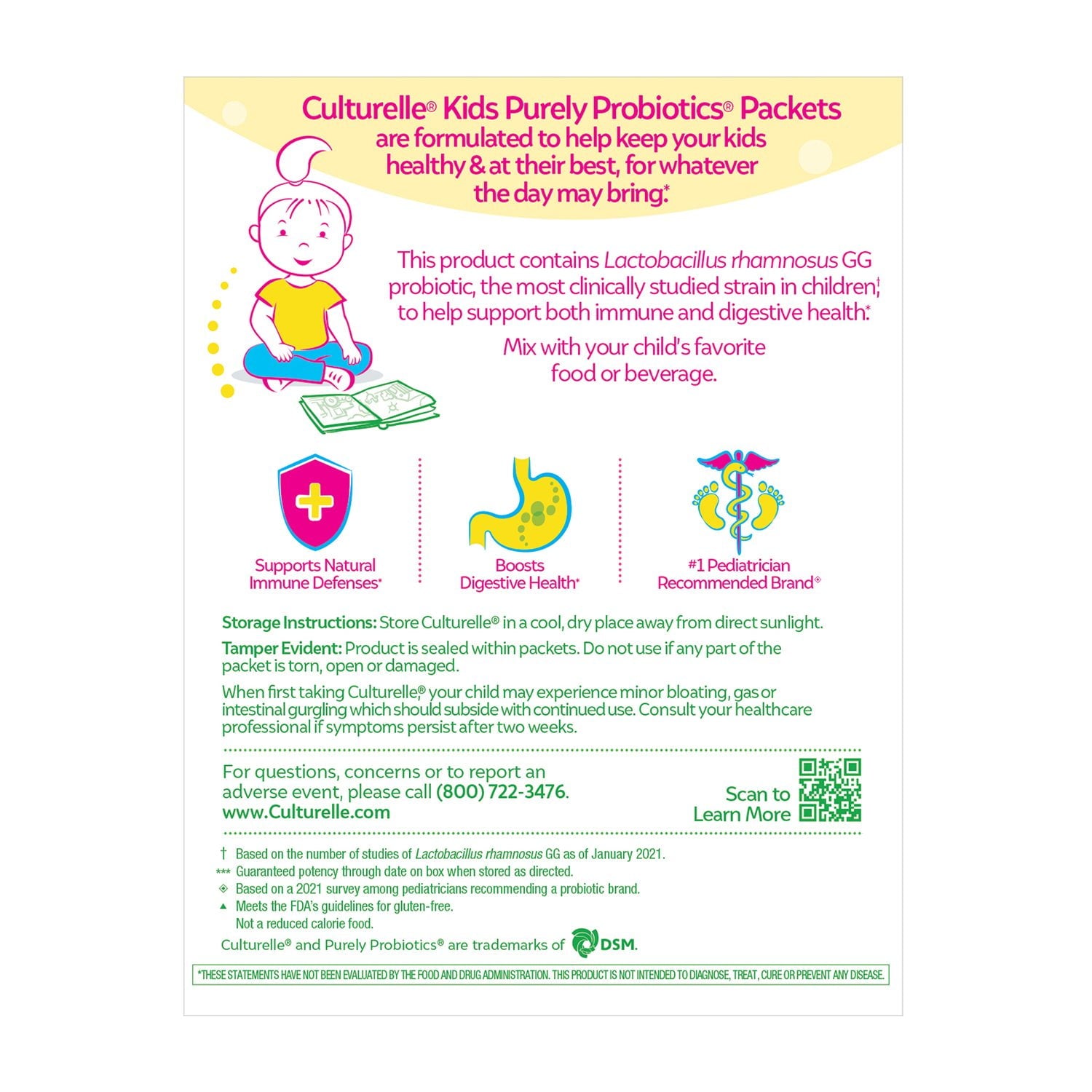 Culturelle キッズ ピュアリー プロバイオティクス パケット 60 個入り