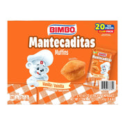 Bimbo Mantecaditas バニラマフィン、一口サイズ、20 個入り。