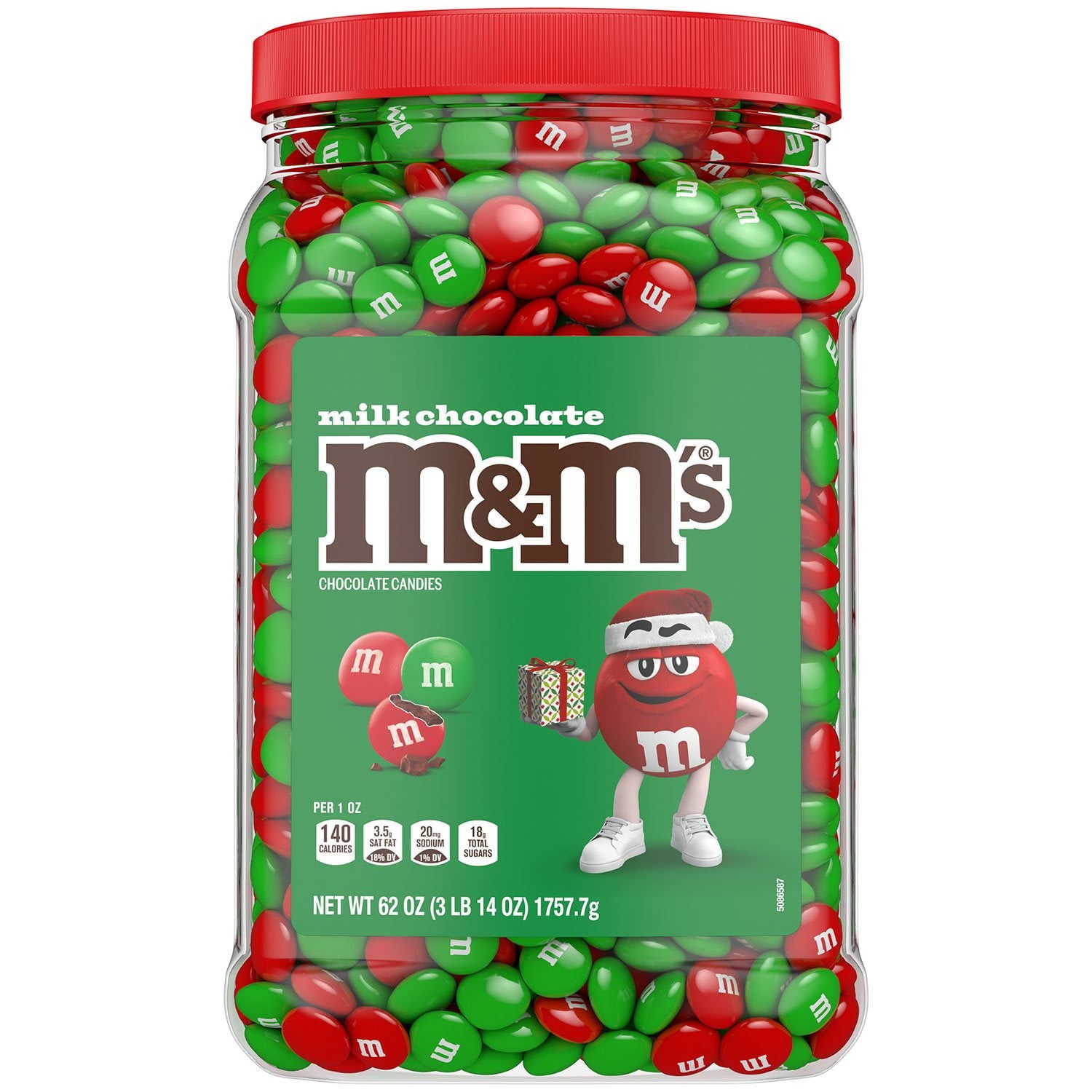 엠앤엠 크리스마스 밀크 초콜릿 62oz — 시즌 한정 홀리데이 패키지