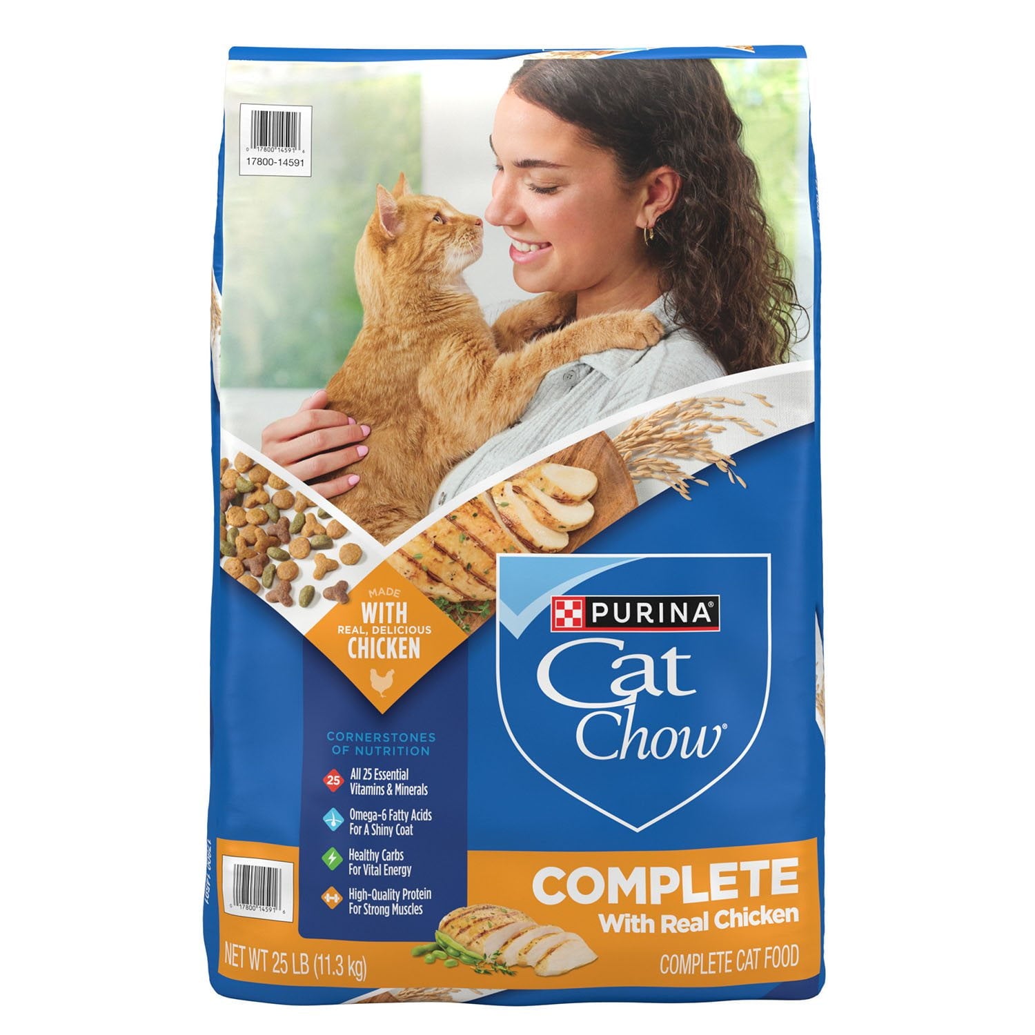 ピュリナ、キャットチャウコンプリート、チキン風味、ドライキャットフード、25ポンド。