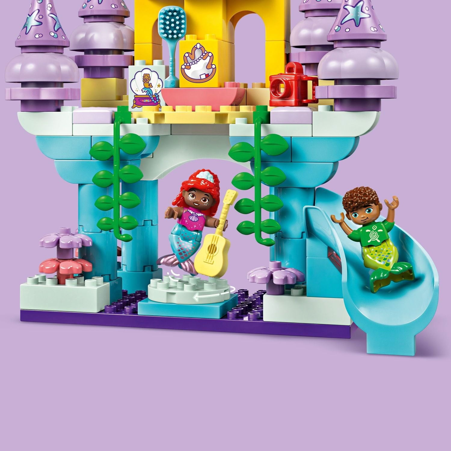 LEGO デュプロ ディズニー アリエルの魔法の水中宮殿 組み立てセット おもちゃ、116 ピース。