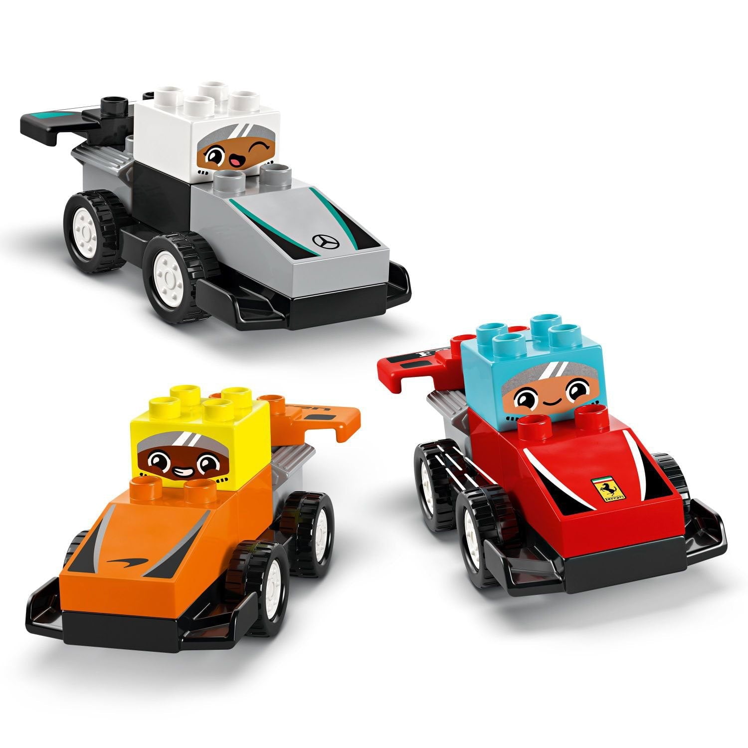 LEGO DUPLO タウン F1 チーム レースカー &amp; ドライバー 組み立ておもちゃ、70 個。