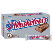 3 Musketeers チョコレート キャンディー バー、フルサイズ、1.92 オンス、36 個入り。